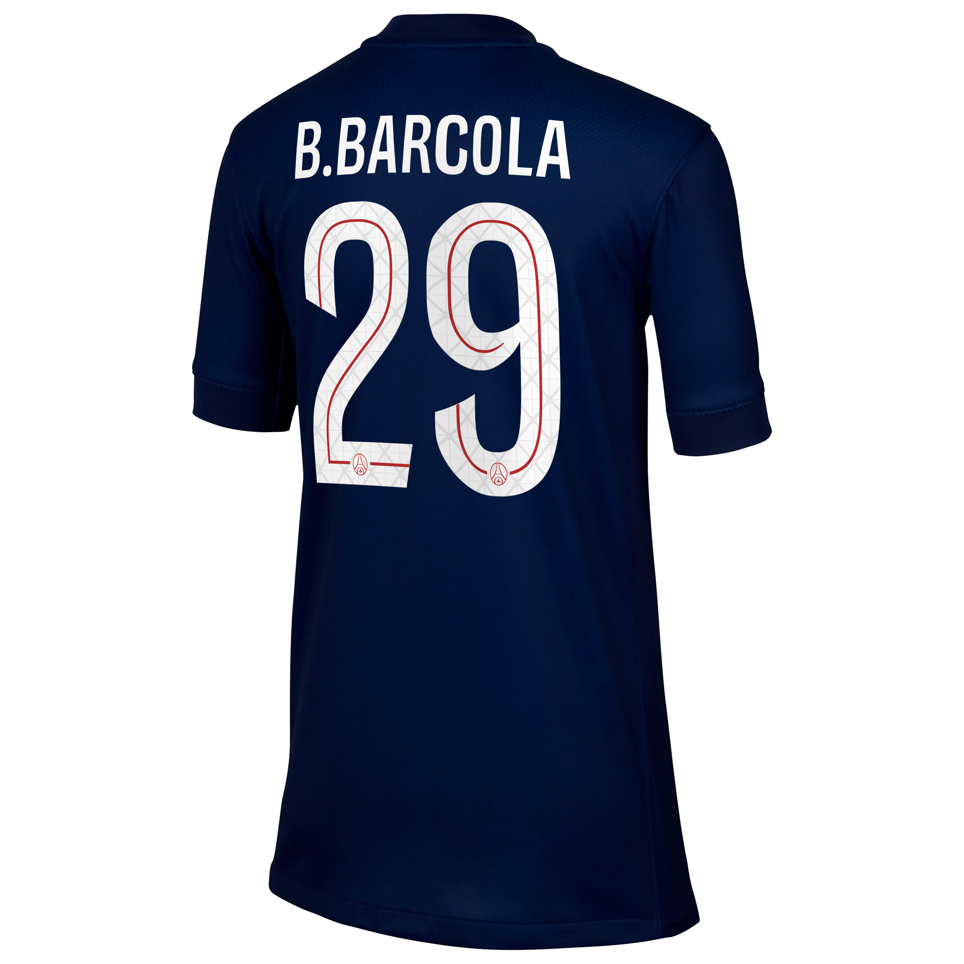 PSG Nike Home Stadium Shirt 2025-26 - Kids with Cup printing B.Barcola 29, , rebel_hi-res