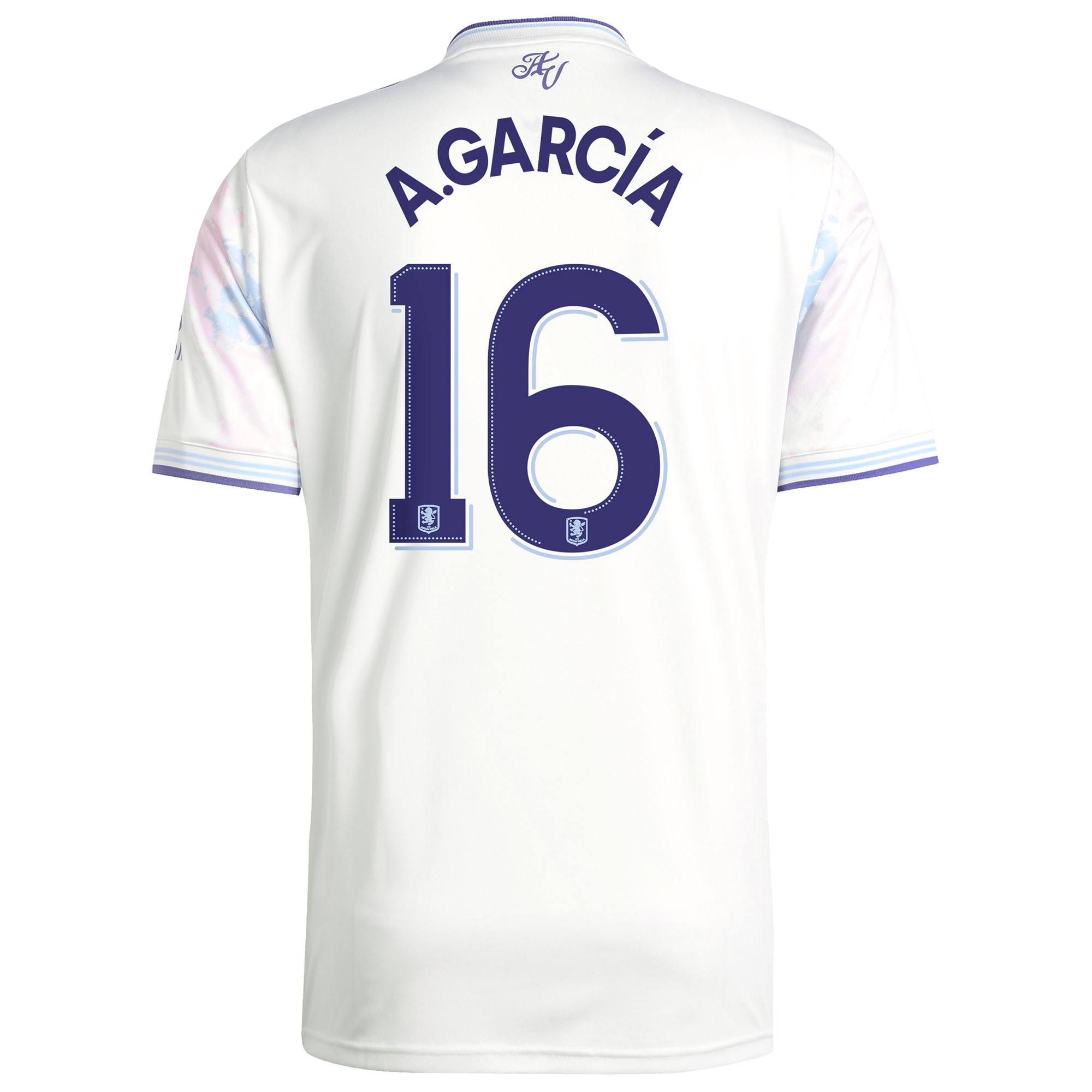 Aston Villa adidas Third Shirt 2025-26 with A.Garc&iacute;a 16 Cup printing, , rebel_hi-res