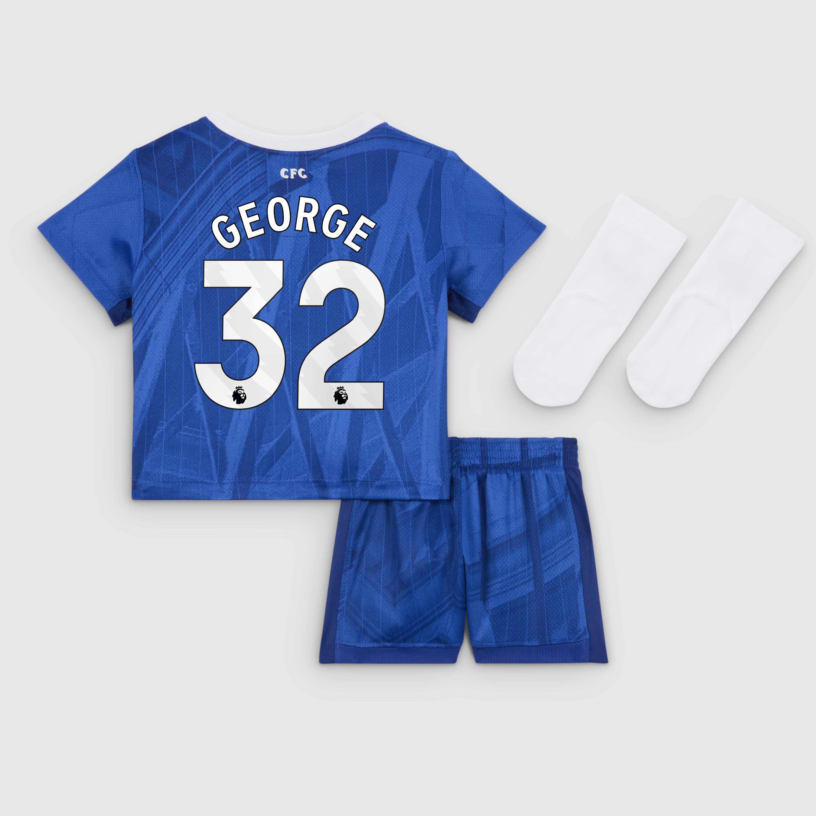 Chelsea Nike Home Stadium Kit 2025-26 - Infants with George 32 printing ...
