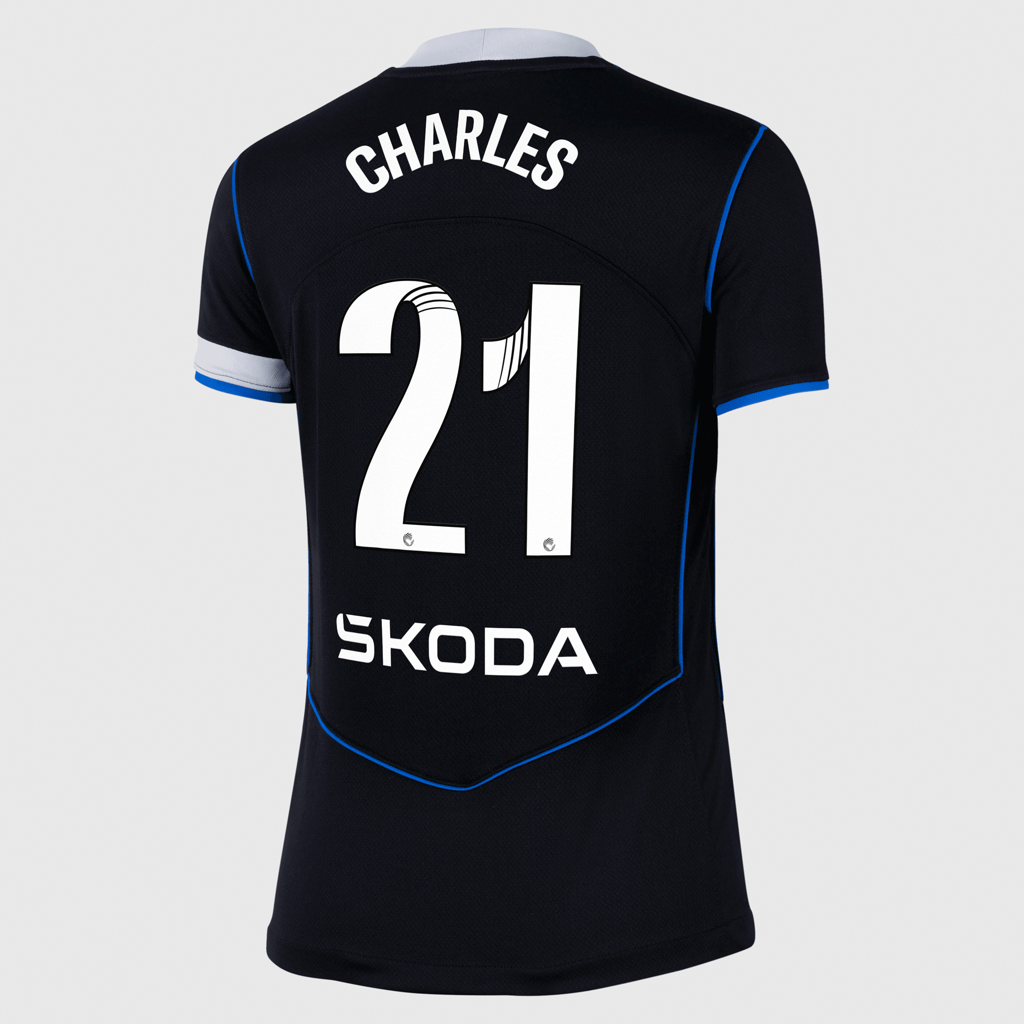 Chelsea WSL Nike Third Stadium Shirt 2025-26 - Womens with Charles 21 printing, , rebel_hi-res