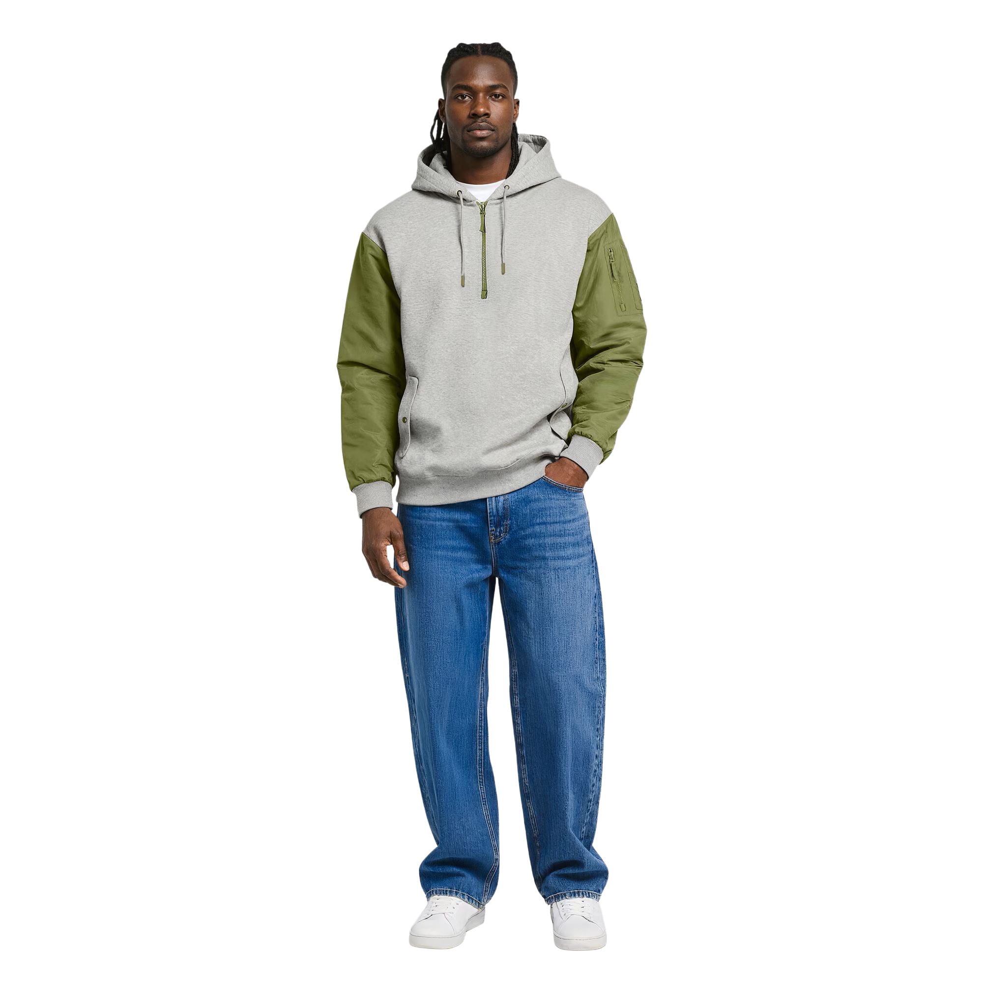 PSG Elements Hybrid Quarter Zip Hoodie - Classic Pewter, , rebel_hi-res