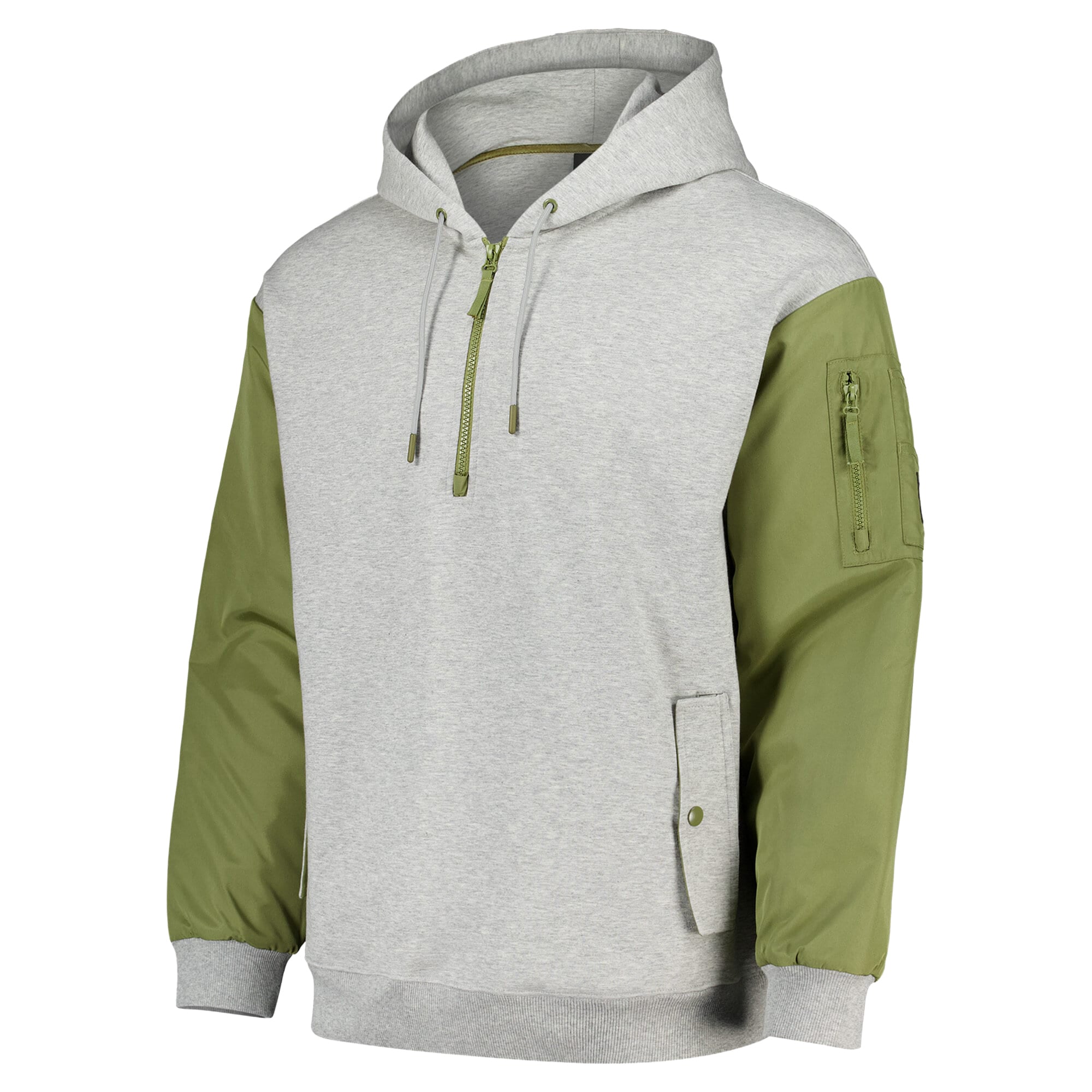 PSG Elements Hybrid Quarter Zip Hoodie - Classic Pewter, , rebel_hi-res
