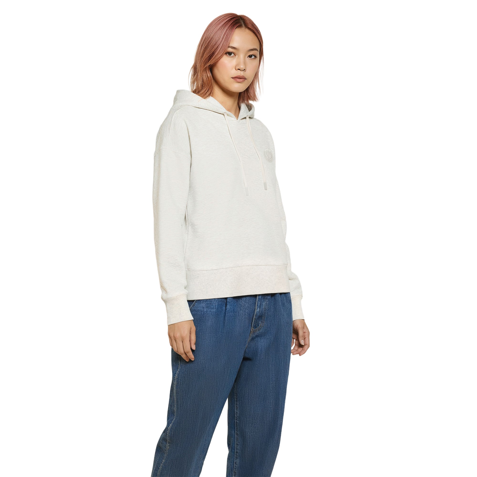 PSG Studio Cotton Fleece Pullover Hoodie - Oatmeal - Womens