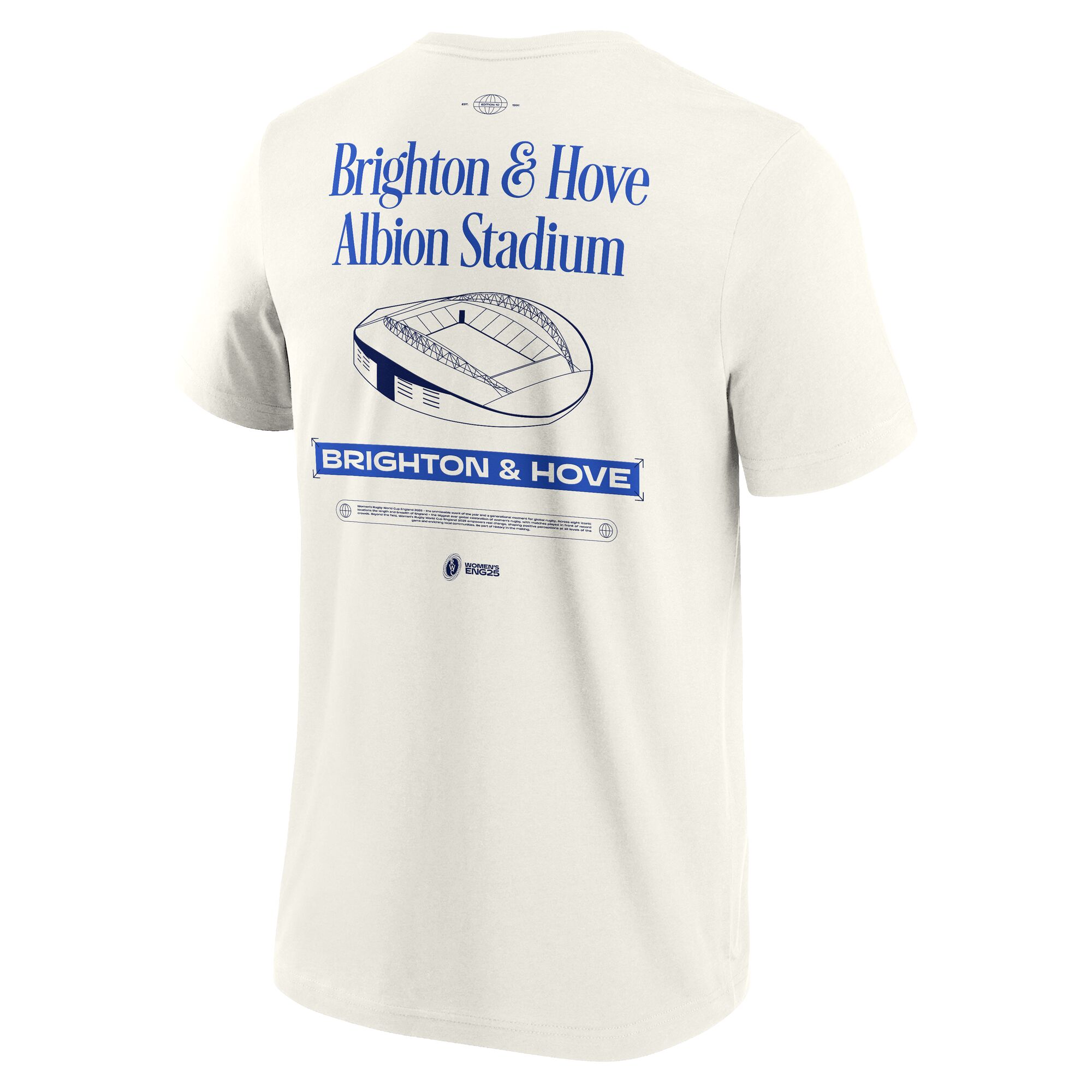 Women's Rugby World Cup ENG25 Cities Graphic T-Shirt - Brighton - White, , rebel_hi-res
