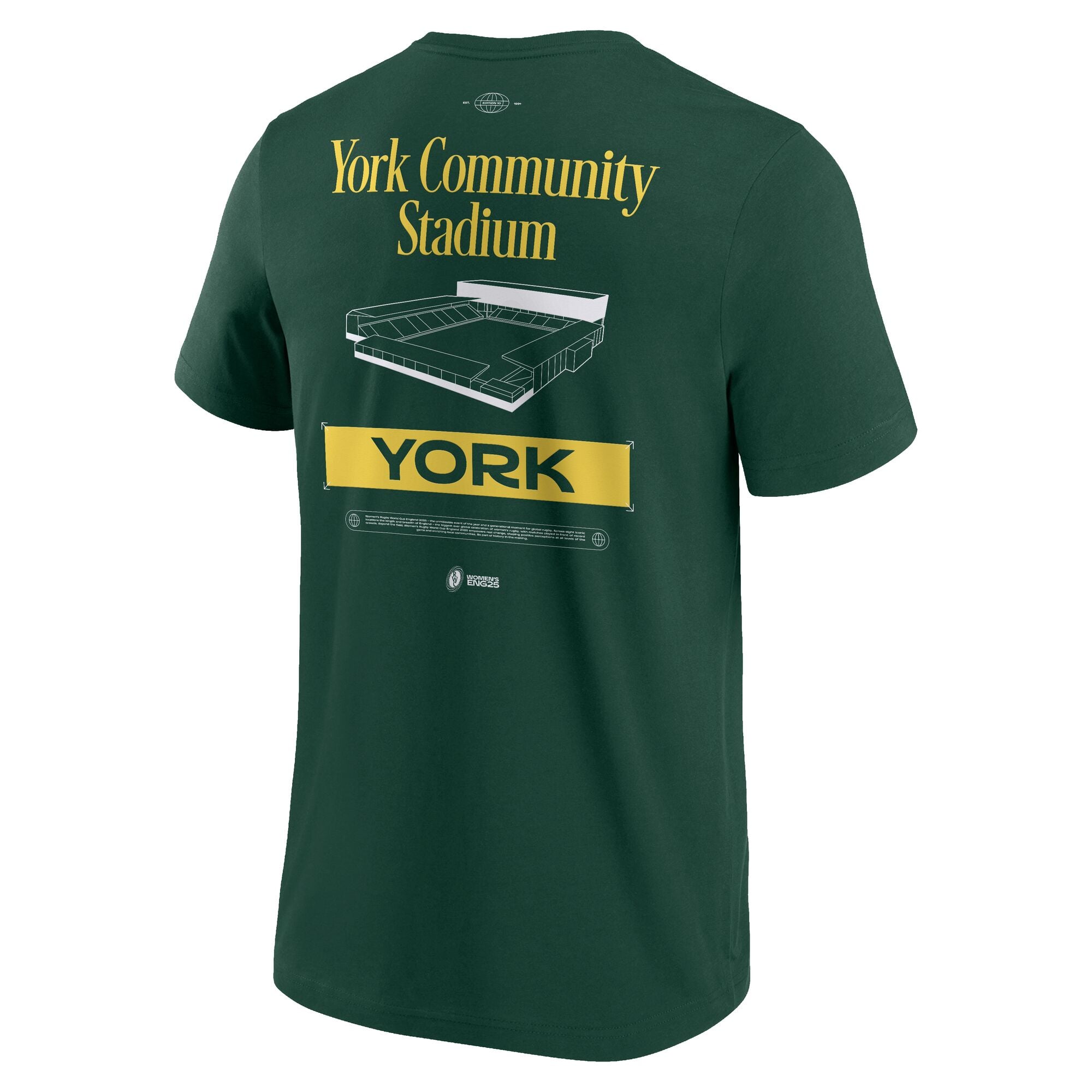 Women's Rugby World Cup ENG25 Cities Graphic T-Shirt - York - Green, , rebel_hi-res