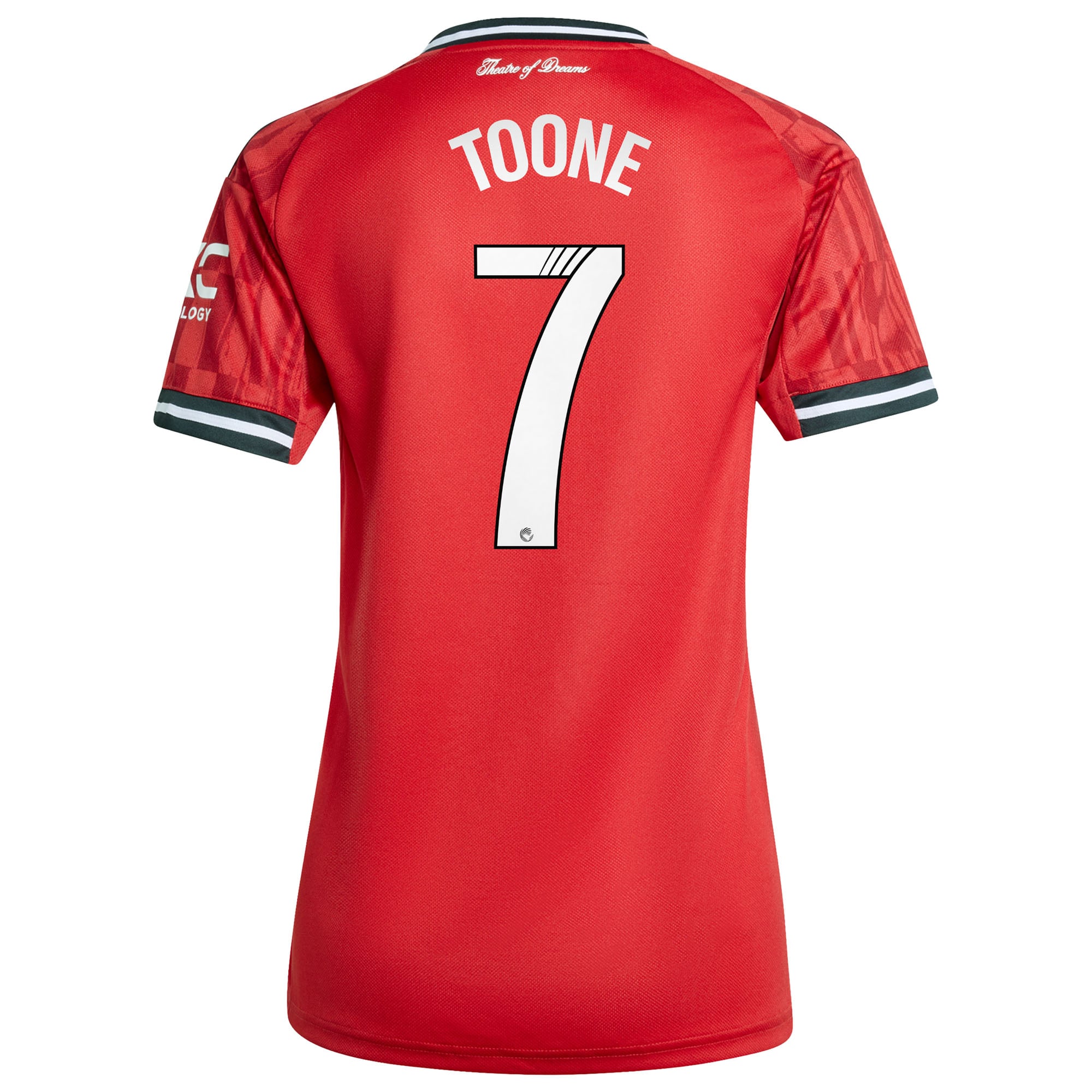 Manchester United adidas Home Shirt 2025-26 - Womens with Toone 7 printing, , rebel_hi-res