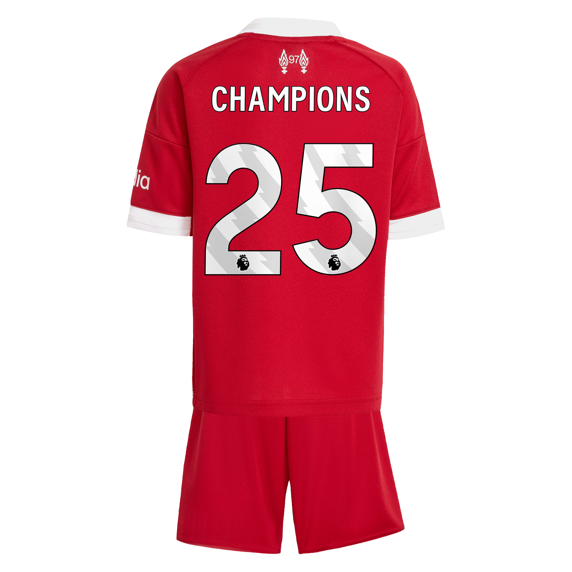 Liverpool adidas Home Minikit 2025-26 with Champions 25 printing, , rebel_hi-res
