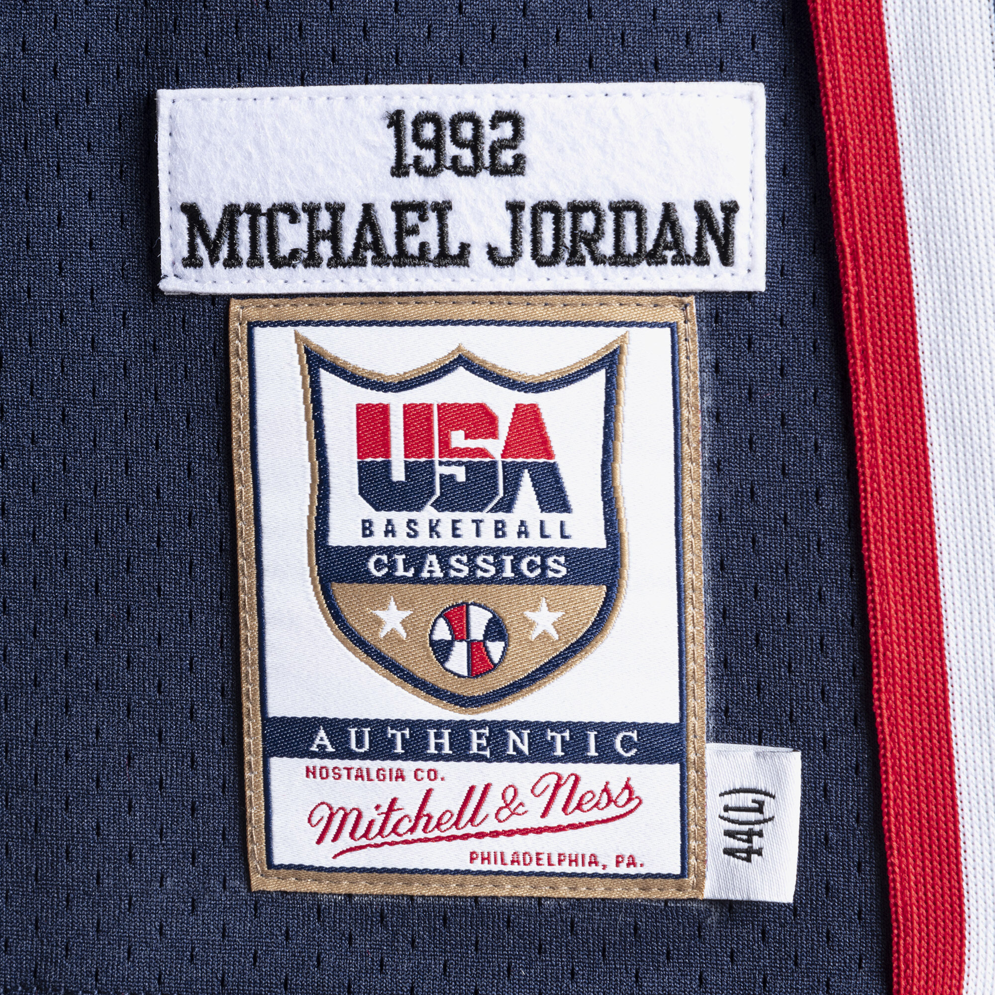 USA Basketball Mitchell & Ness Authentic Jersey Michael Jordan 1992 Navy, , rebel_hi-res
