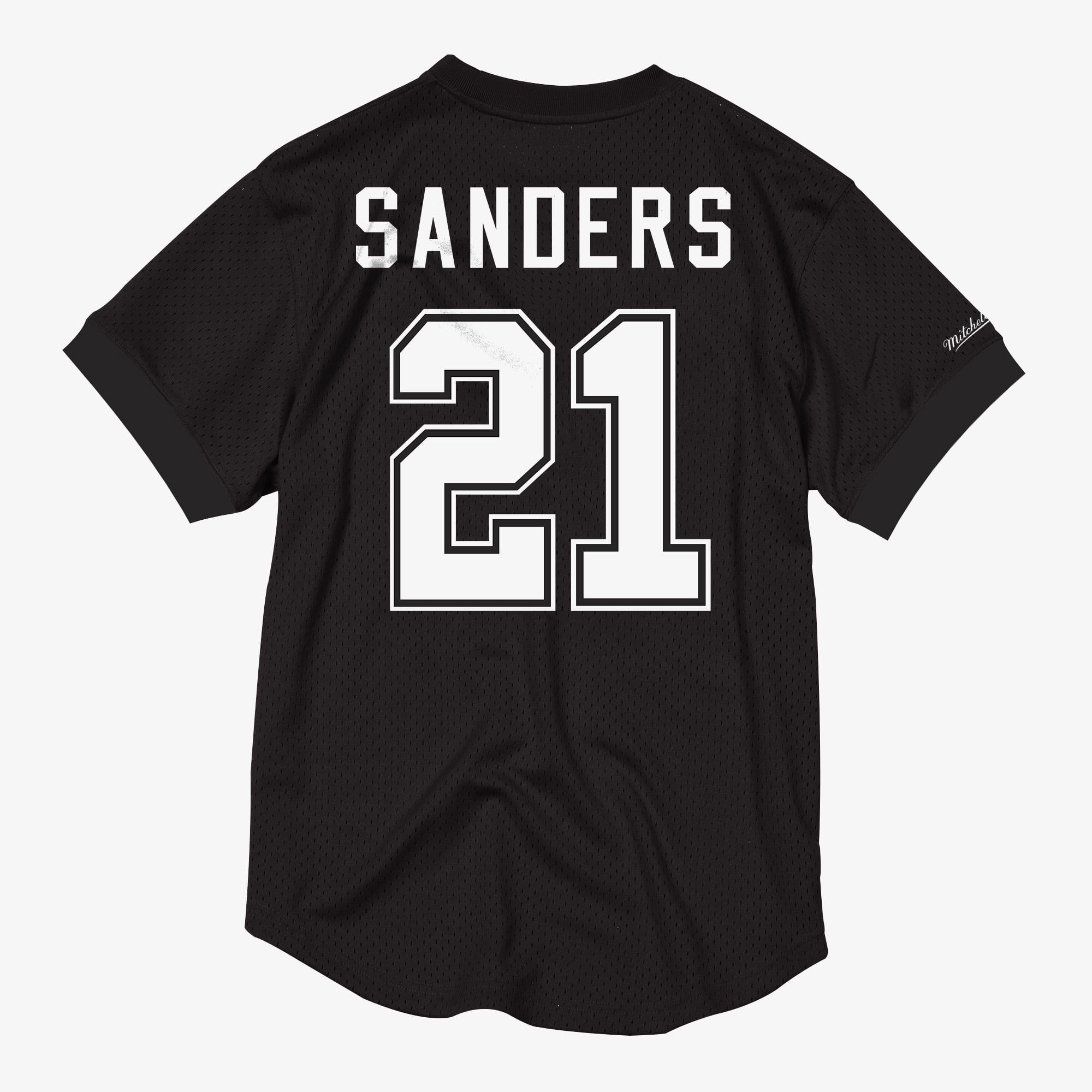 Dallas Cowboys Mitchell & Ness Name & Number Mesh Crewneck Deion Sanders, , rebel_hi-res