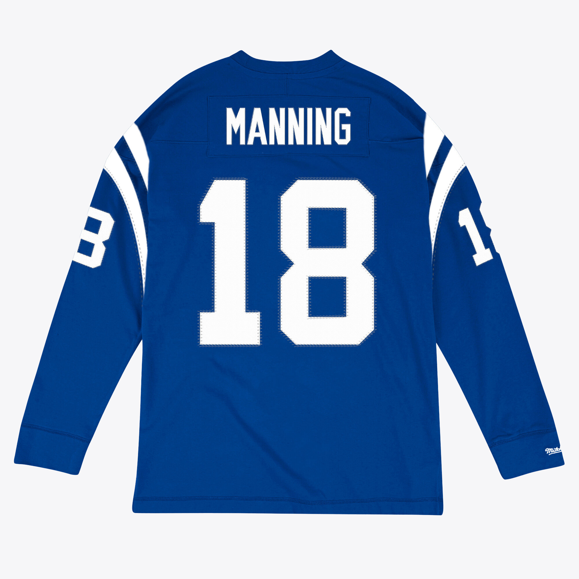 Indianapolis Colts Mitchell & Ness Name & Number Long Sleeve T-Shirt Peyton Manning Navy, , rebel_hi-res