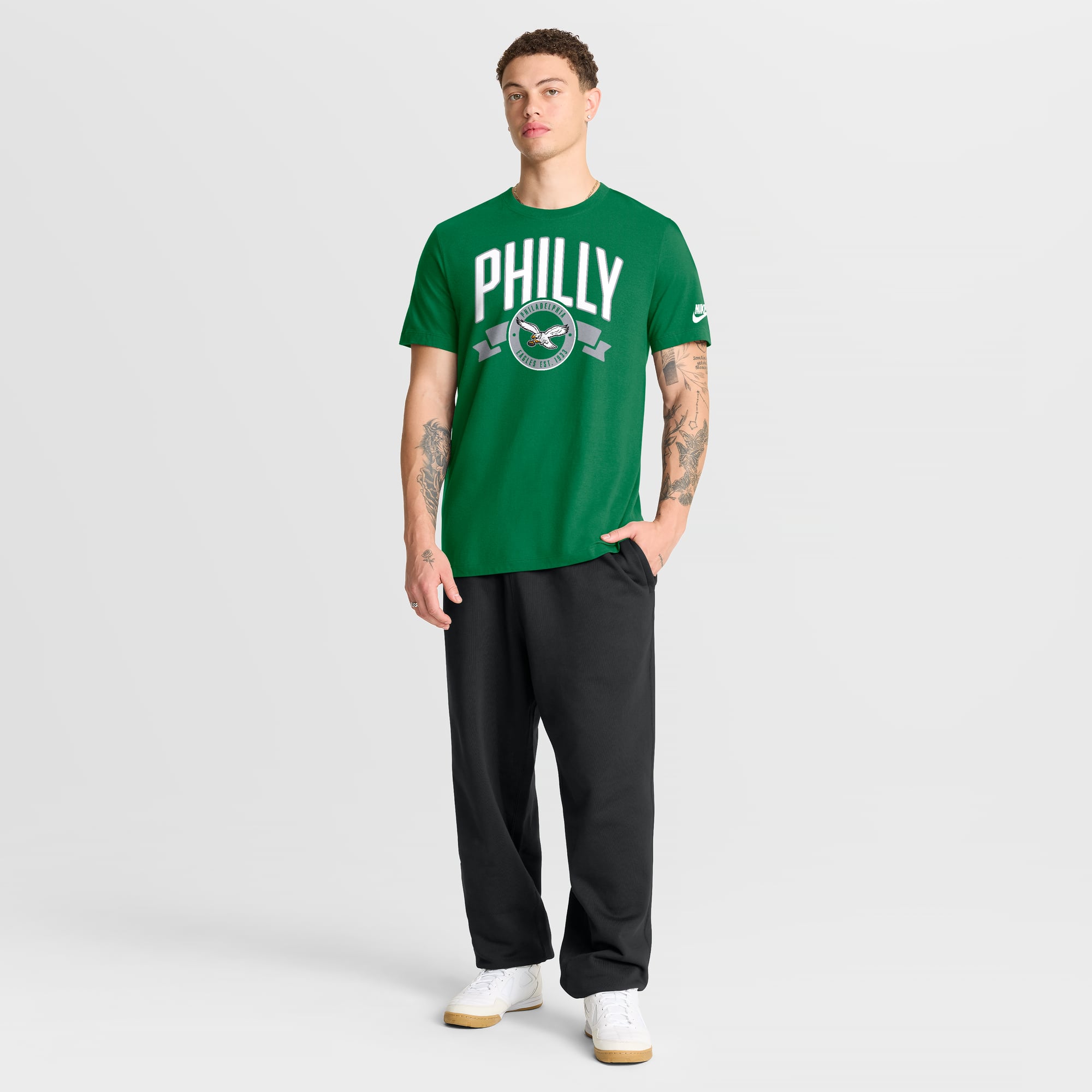 Philadelphia Eagles Nike Rewind Hit Essential Cotton Tee - Mens, , rebel_hi-res