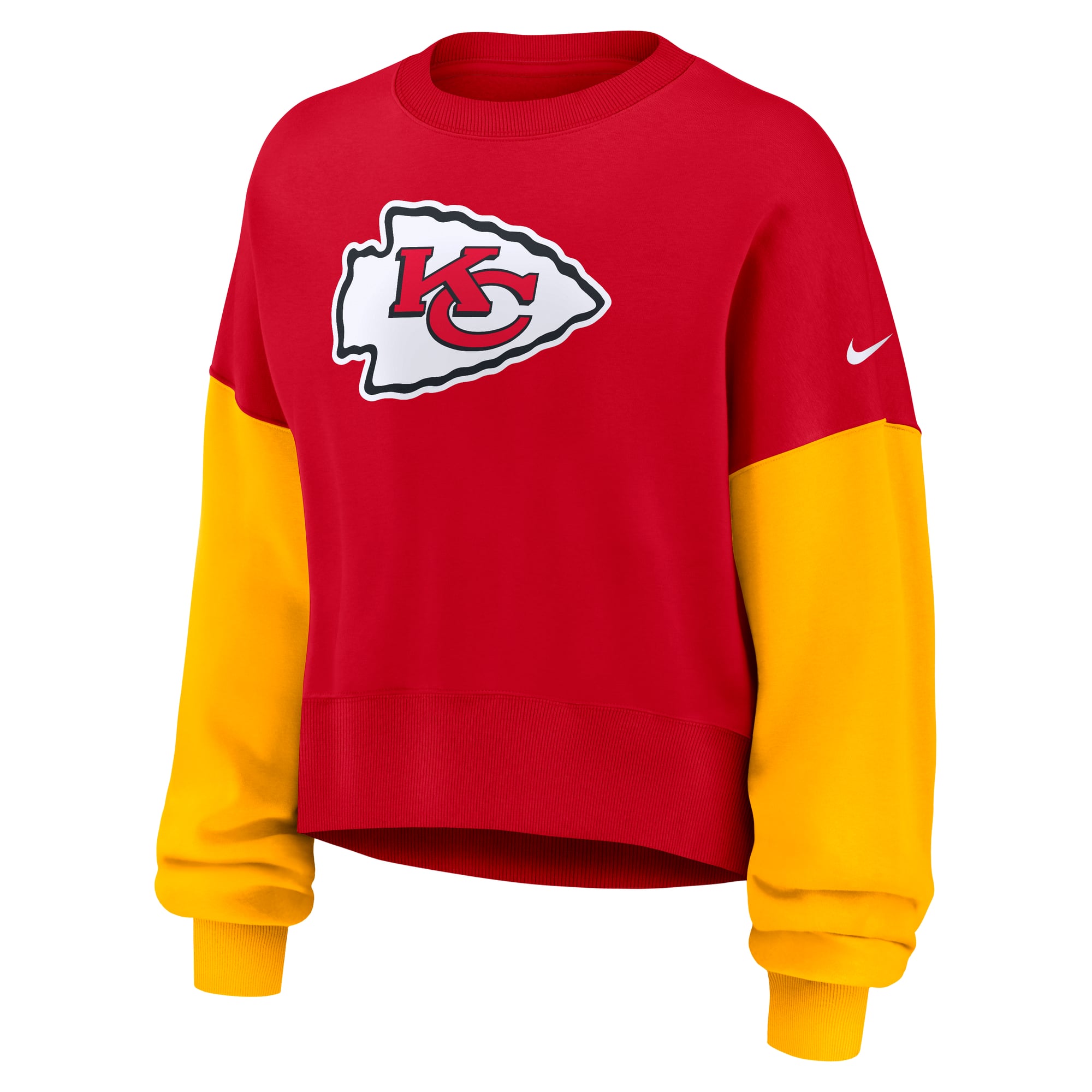 Kansas City Chiefs Nike Oversized Crew Fleece - Womens, , rebel_hi-res