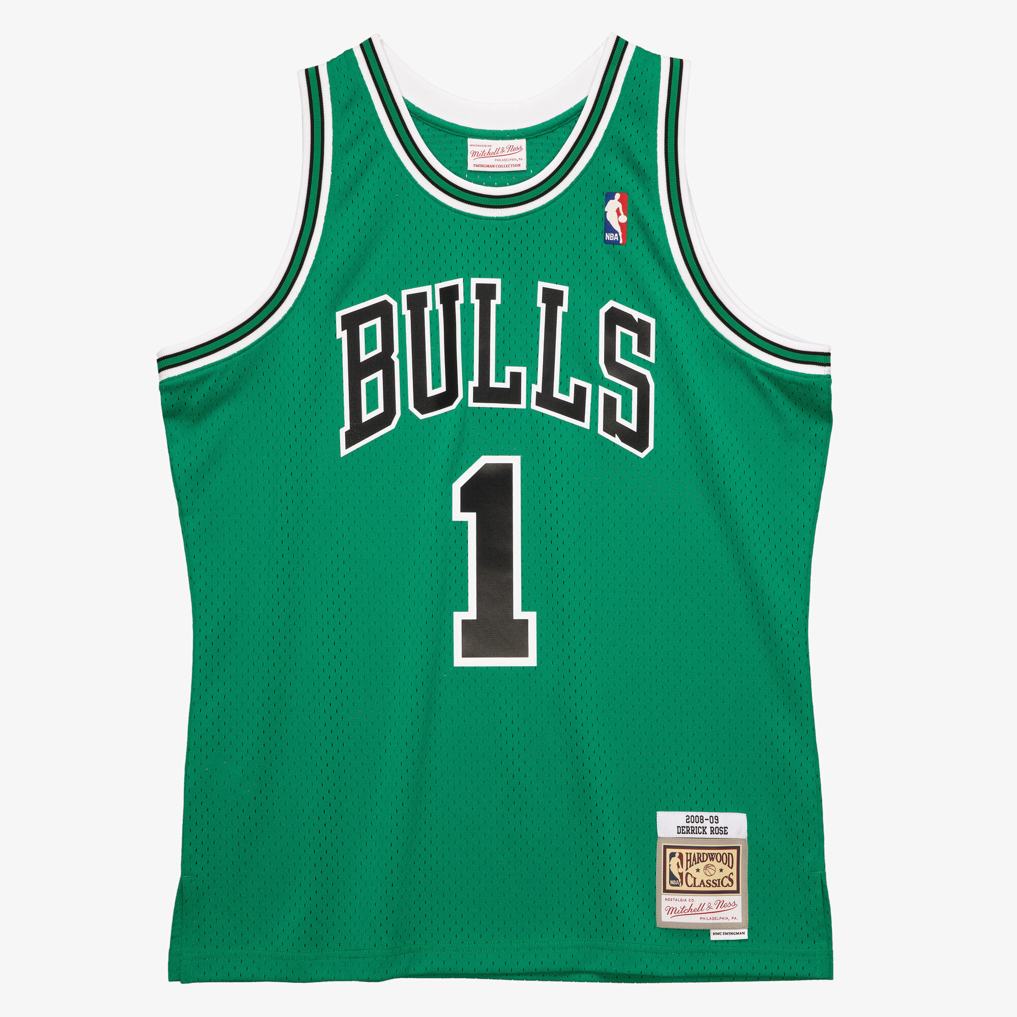 Chicago Bulls Mitchell & Ness St Patrick's Day Swingman Jersey Derrick Rose 2008-09, , rebel_hi-res