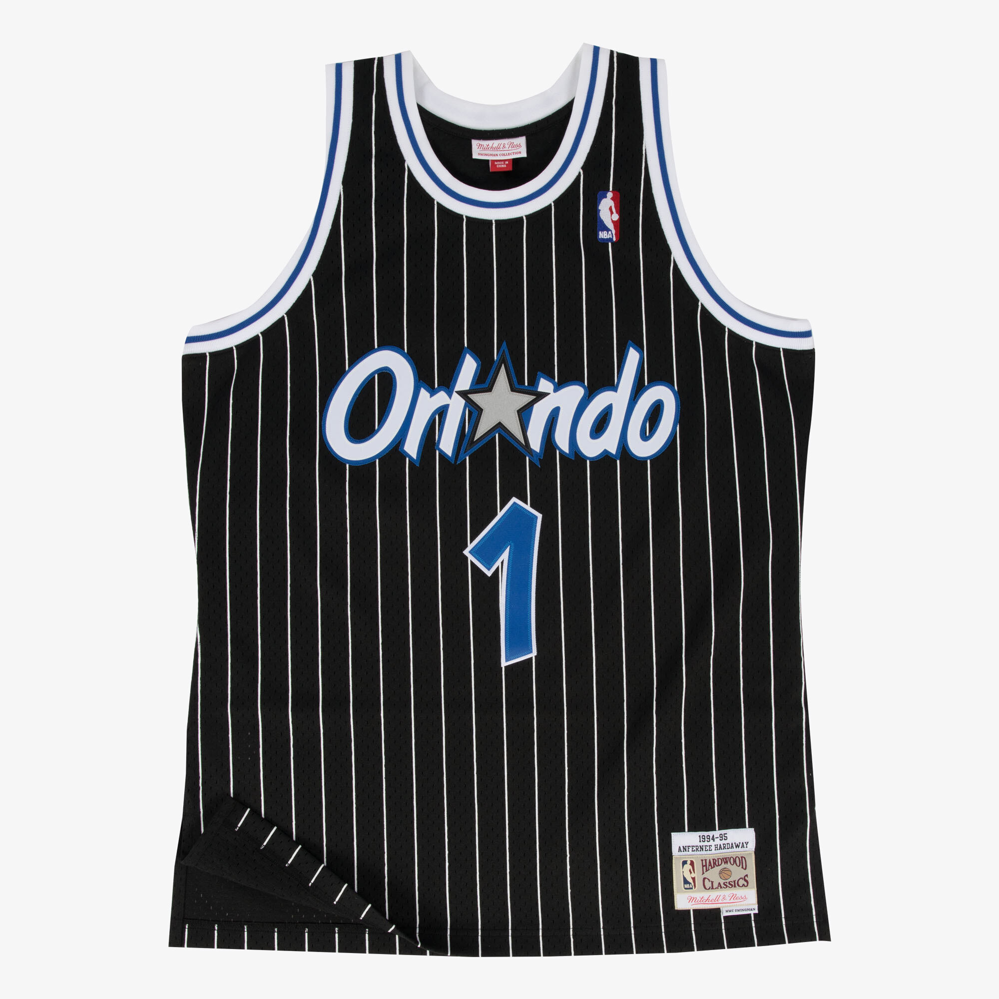 Anfernee Hardaway Orlando Magic 1994-95 Mitchell & Ness Black Swingman Jersey Alternate, , rebel_hi-res