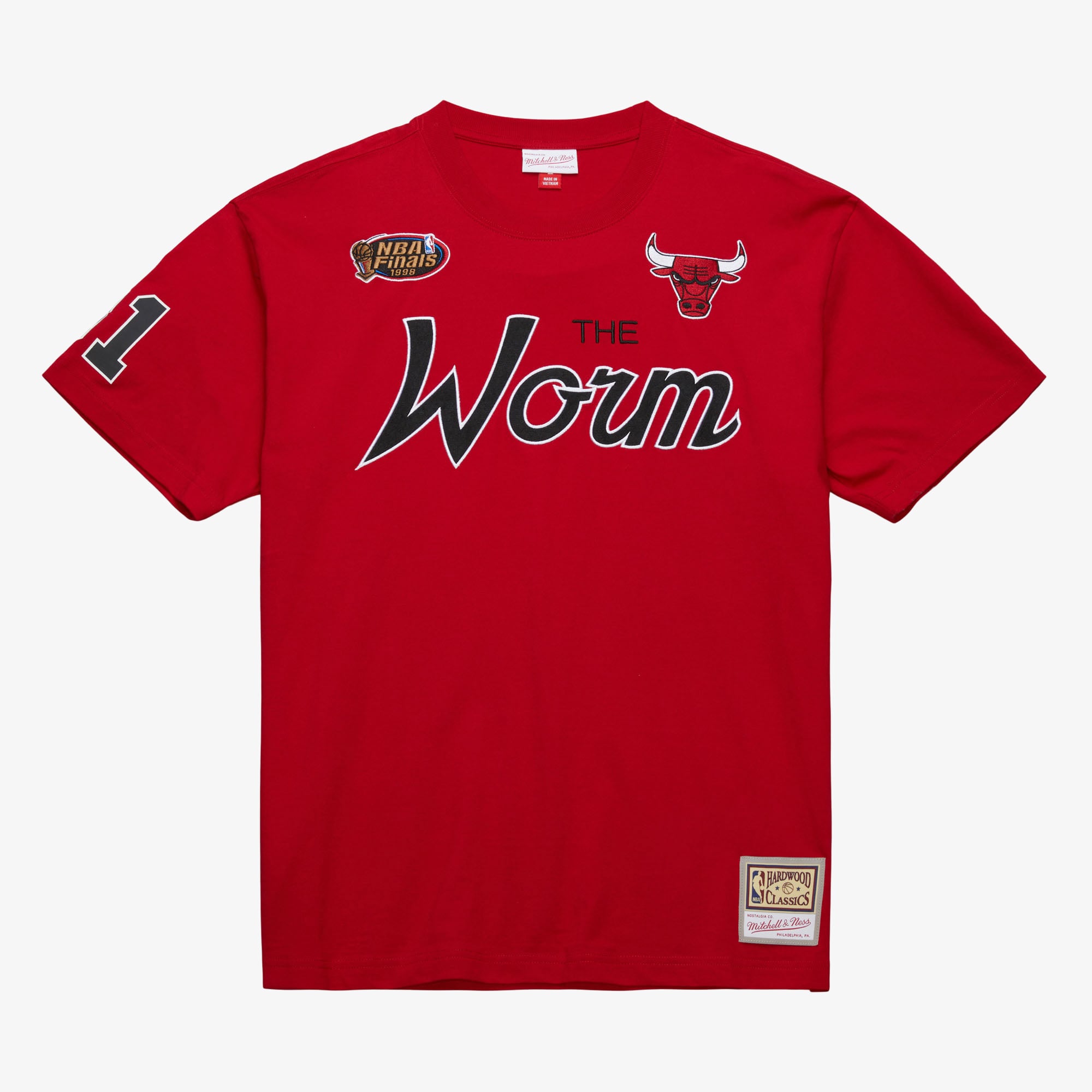 Chicago Bulls Mitchell & Ness Premium Nickname T-Shirt Dennis Rodman The Worm, , rebel_hi-res