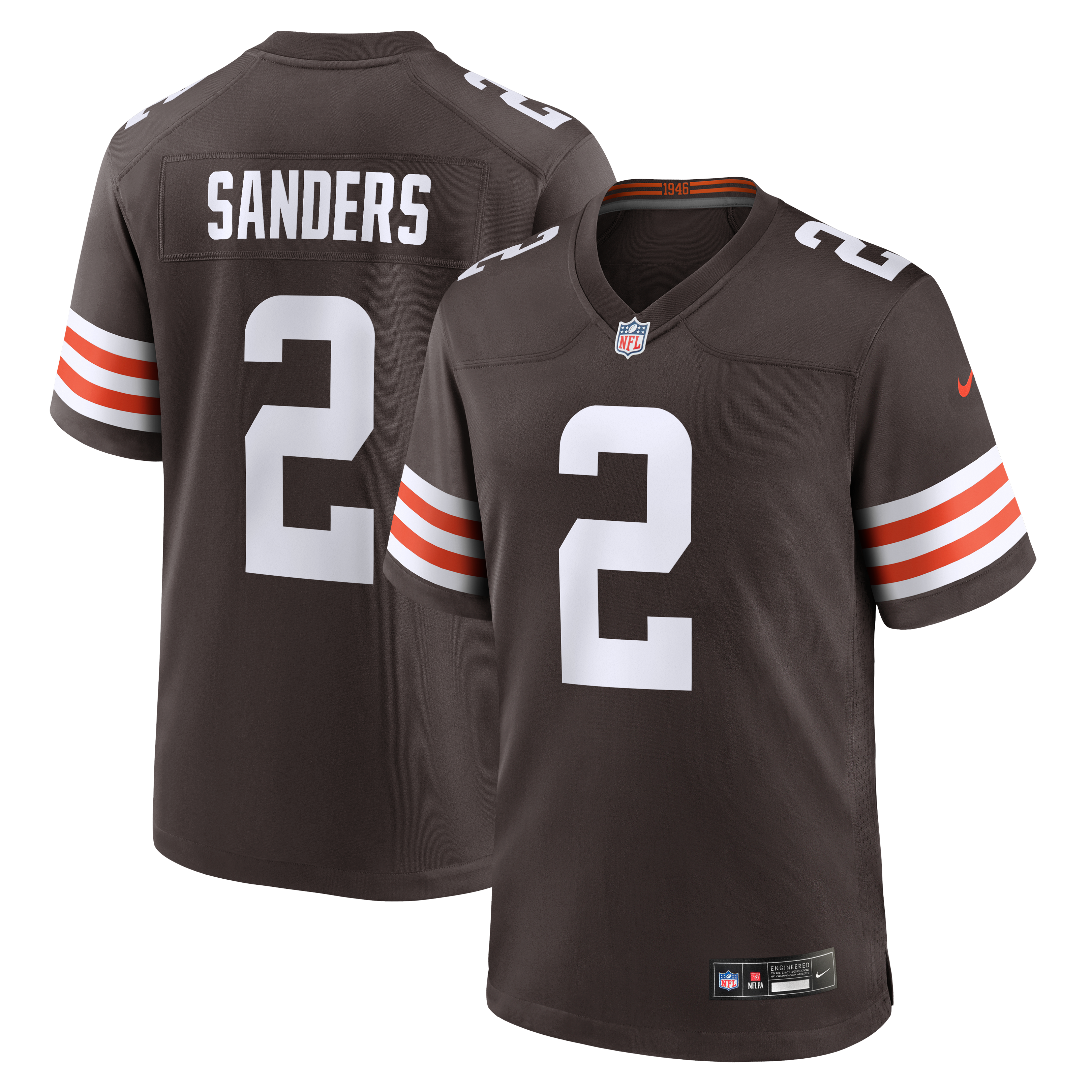 Cleveland Browns Nike Game Home Jersey - Brown - Shedeur Sanders - Youth, , rebel_hi-res