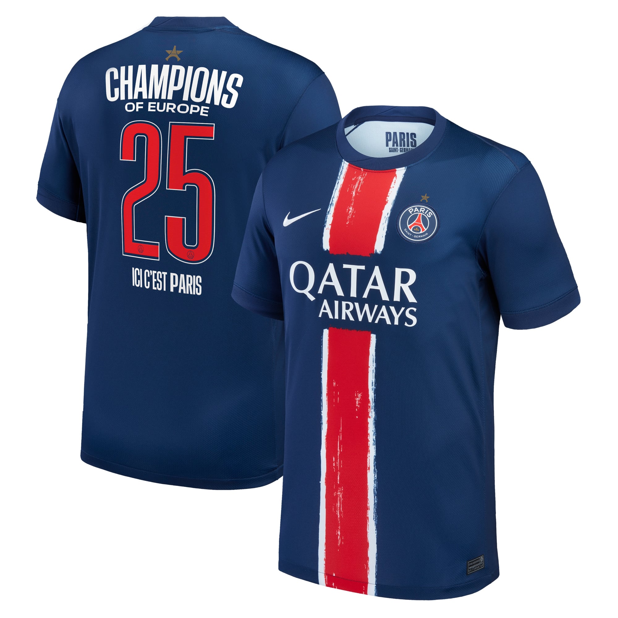 Special Edition PSG Nike Home Stadium Shirt 2024-25 - Kids - Champions of Europe 2025