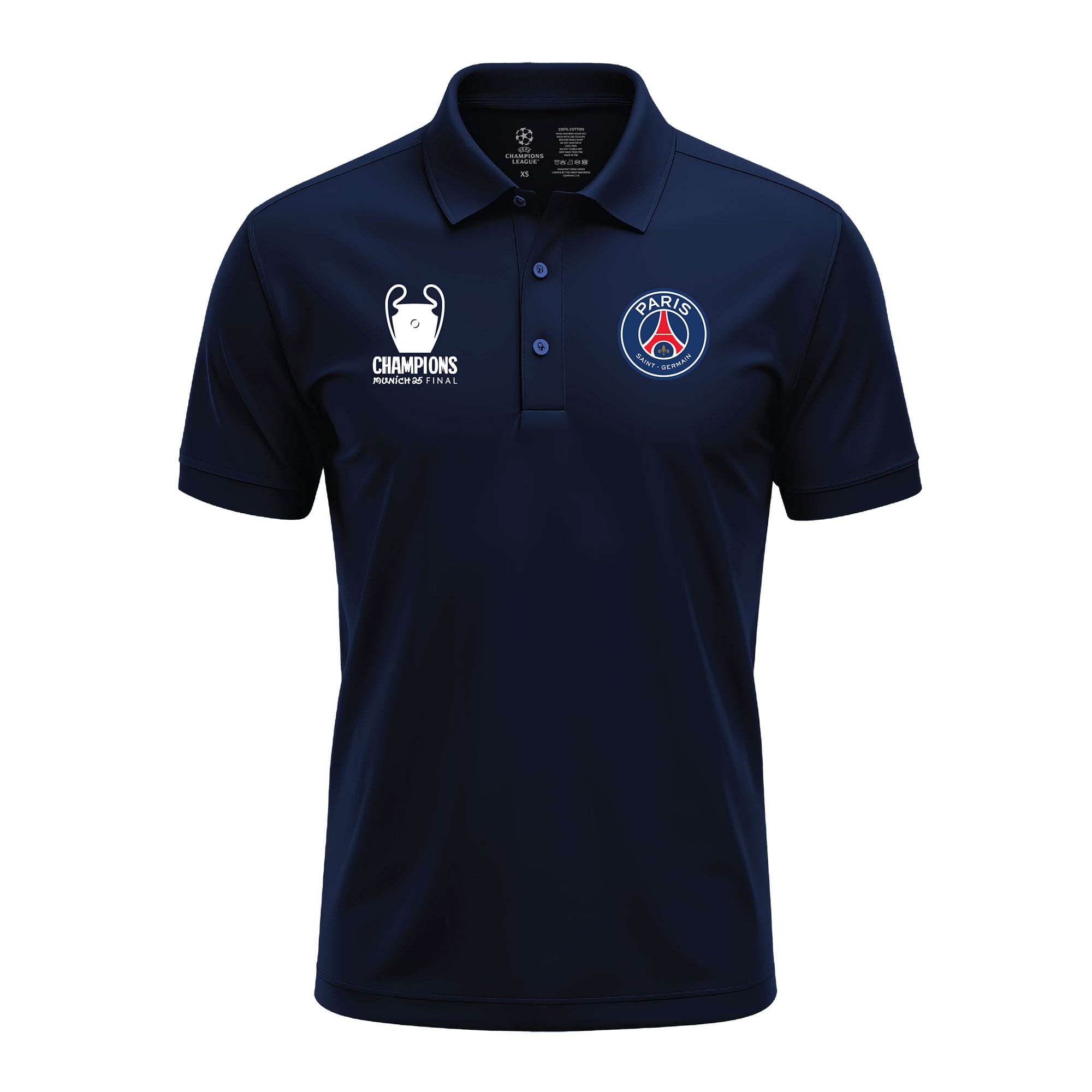 PSG UCL Champions 2025 Polo - Navy - Kids