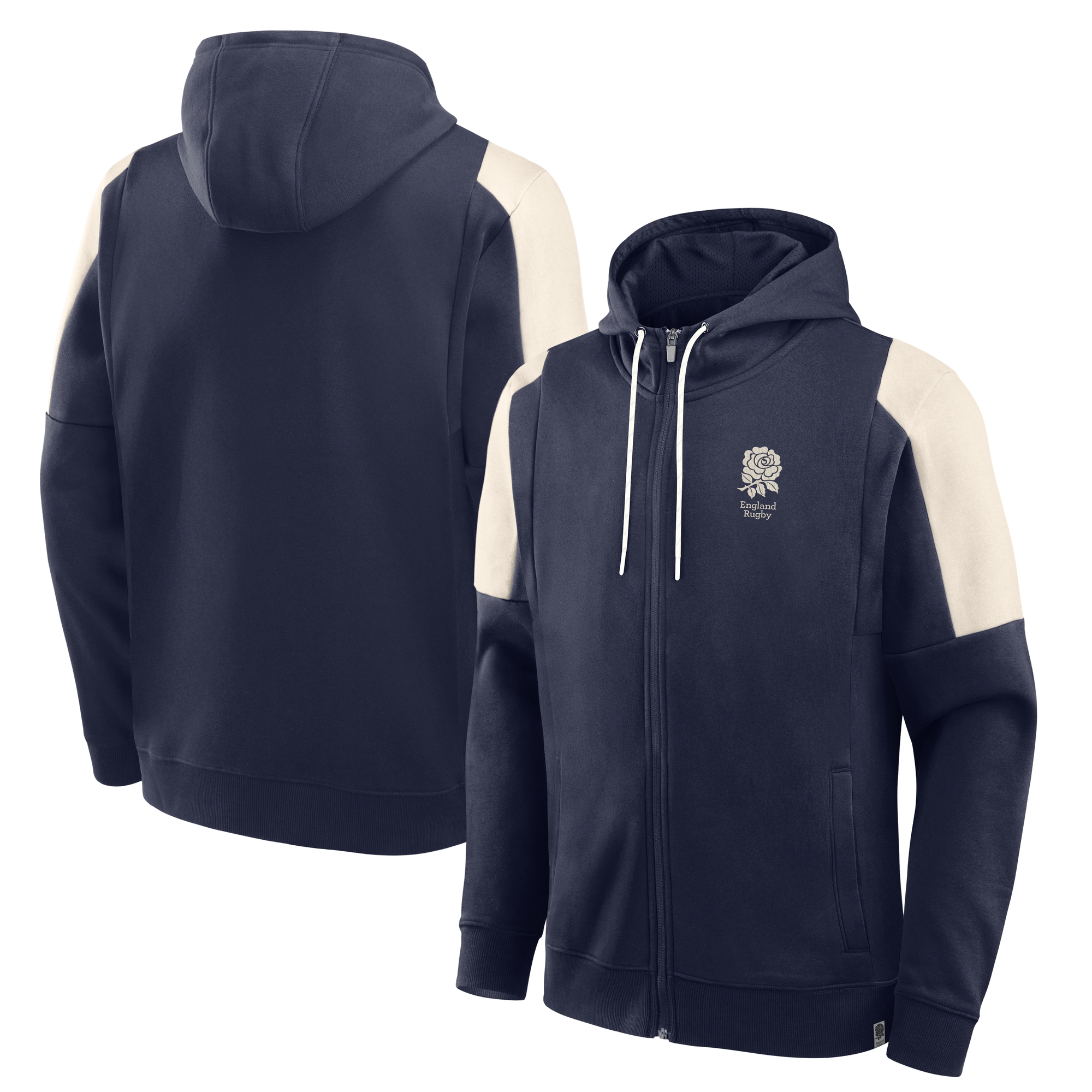 England Rugby Classics Full Zip Fleece Hoodie - Navy, , rebel_hi-res