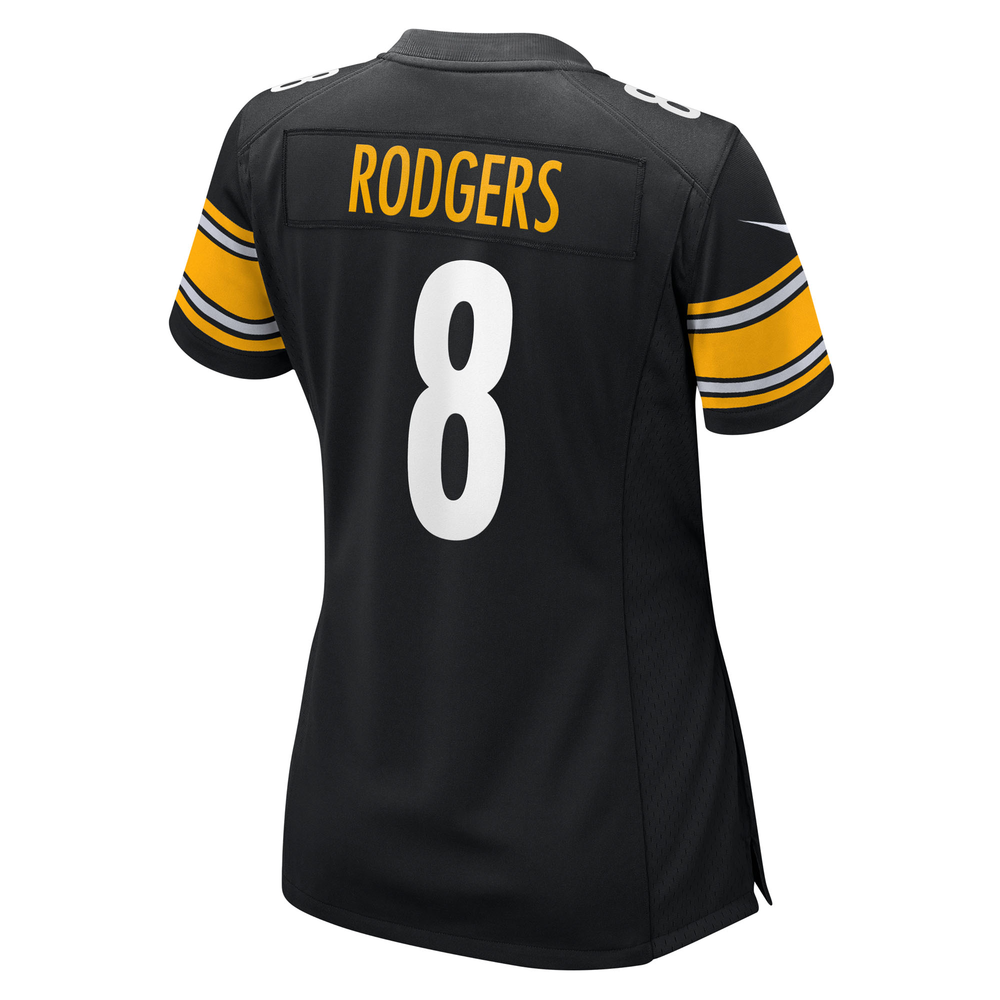 Pittsburgh Steelers Nike Home Game Jersey - Black - Aaron Rodgers - Womens, , rebel_hi-res