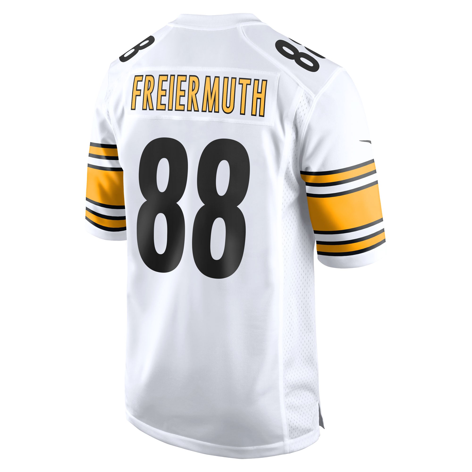 Pittsburgh Steelers Nike Road Game Jersey - White - Pat Freiermuth - Youth, , rebel_hi-res