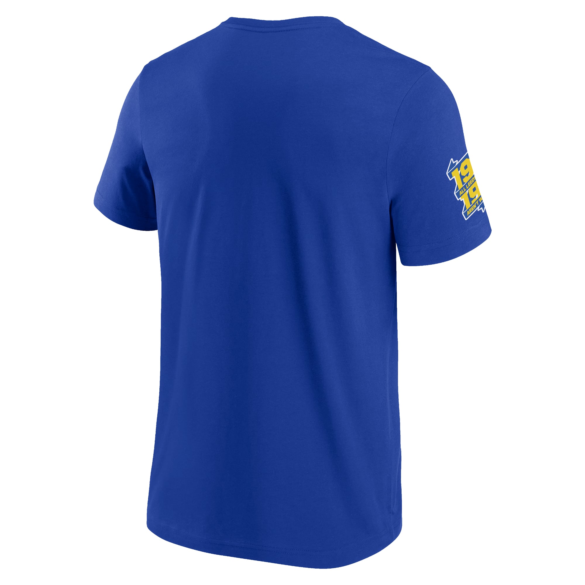 Leeds United Collegiate Graphic Overdyed T-Shirt - Royal - Unisex, , rebel_hi-res