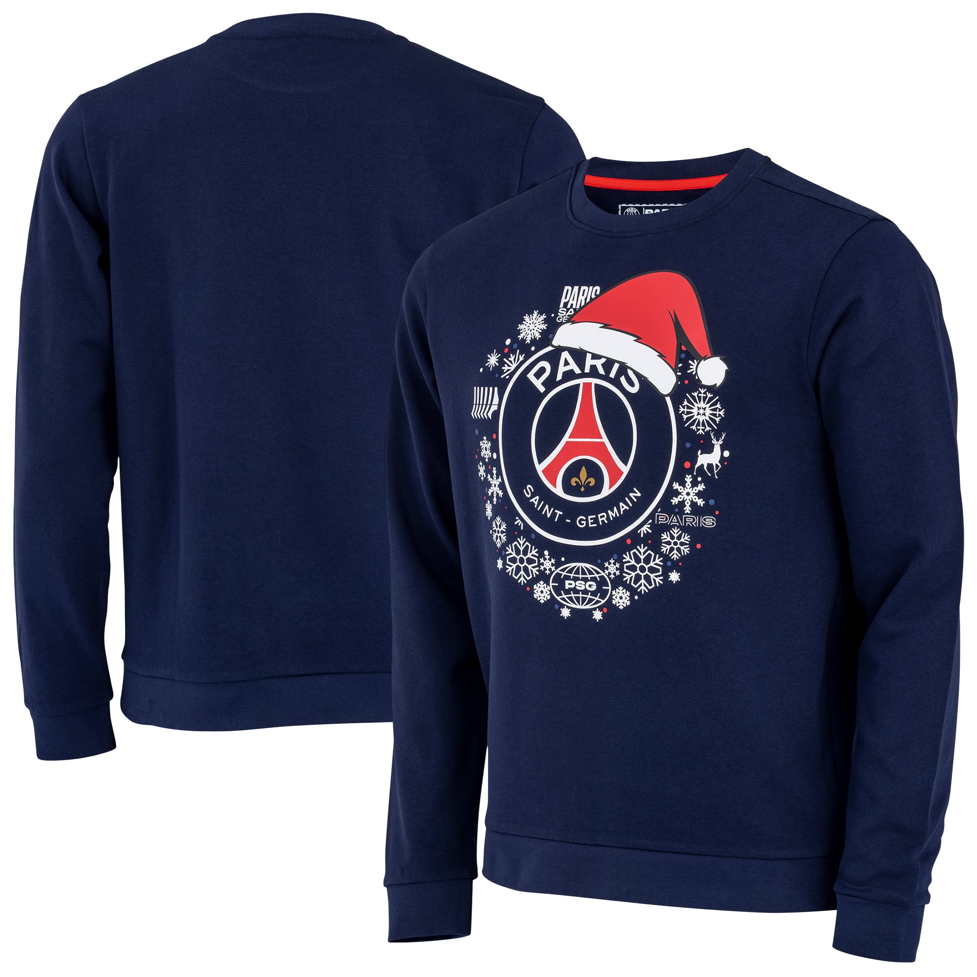 PSG Christmas Sweatshirt - Navy - Kids, , rebel_hi-res