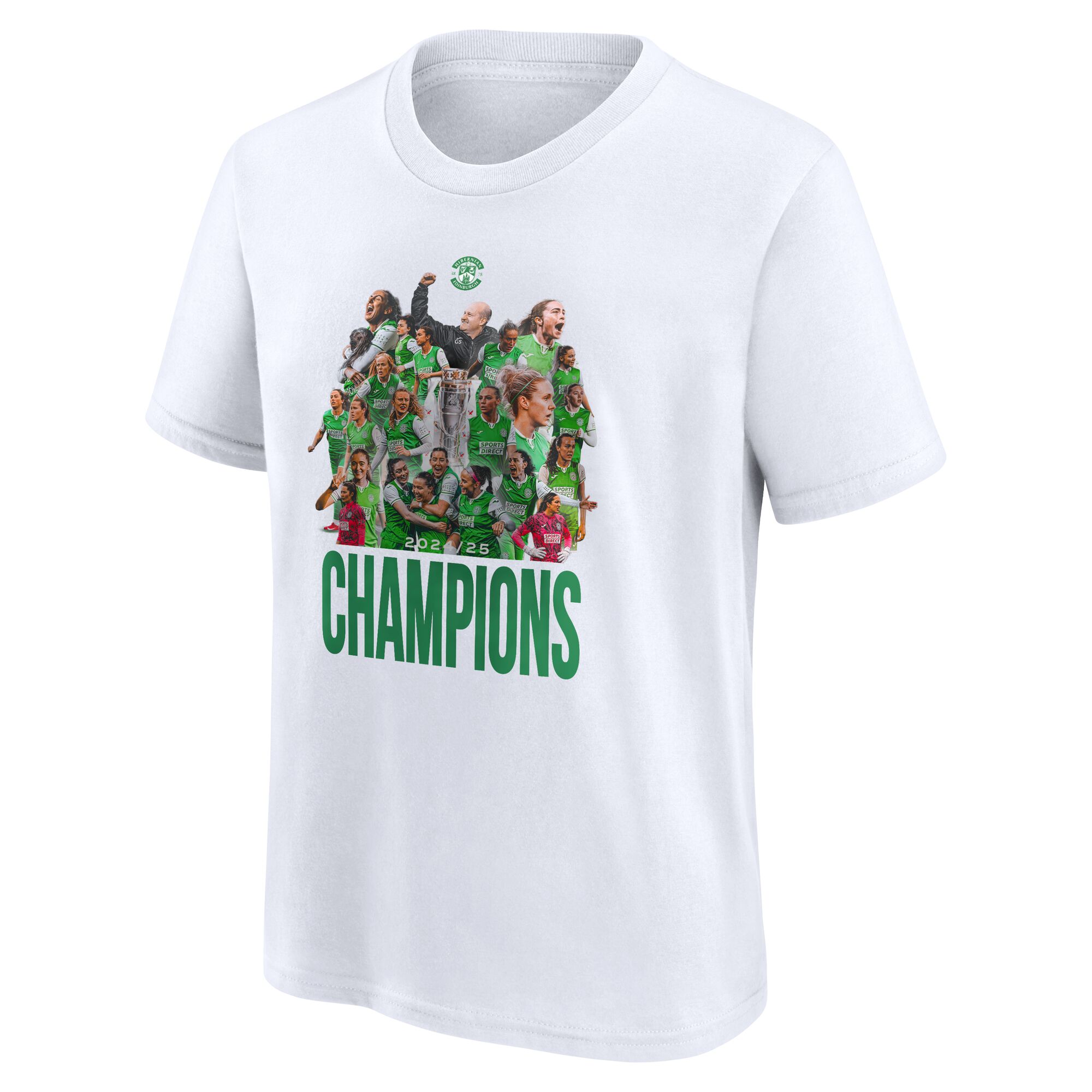 Hibernian Champions T-Shirt - White - Kids, , rebel_hi-res