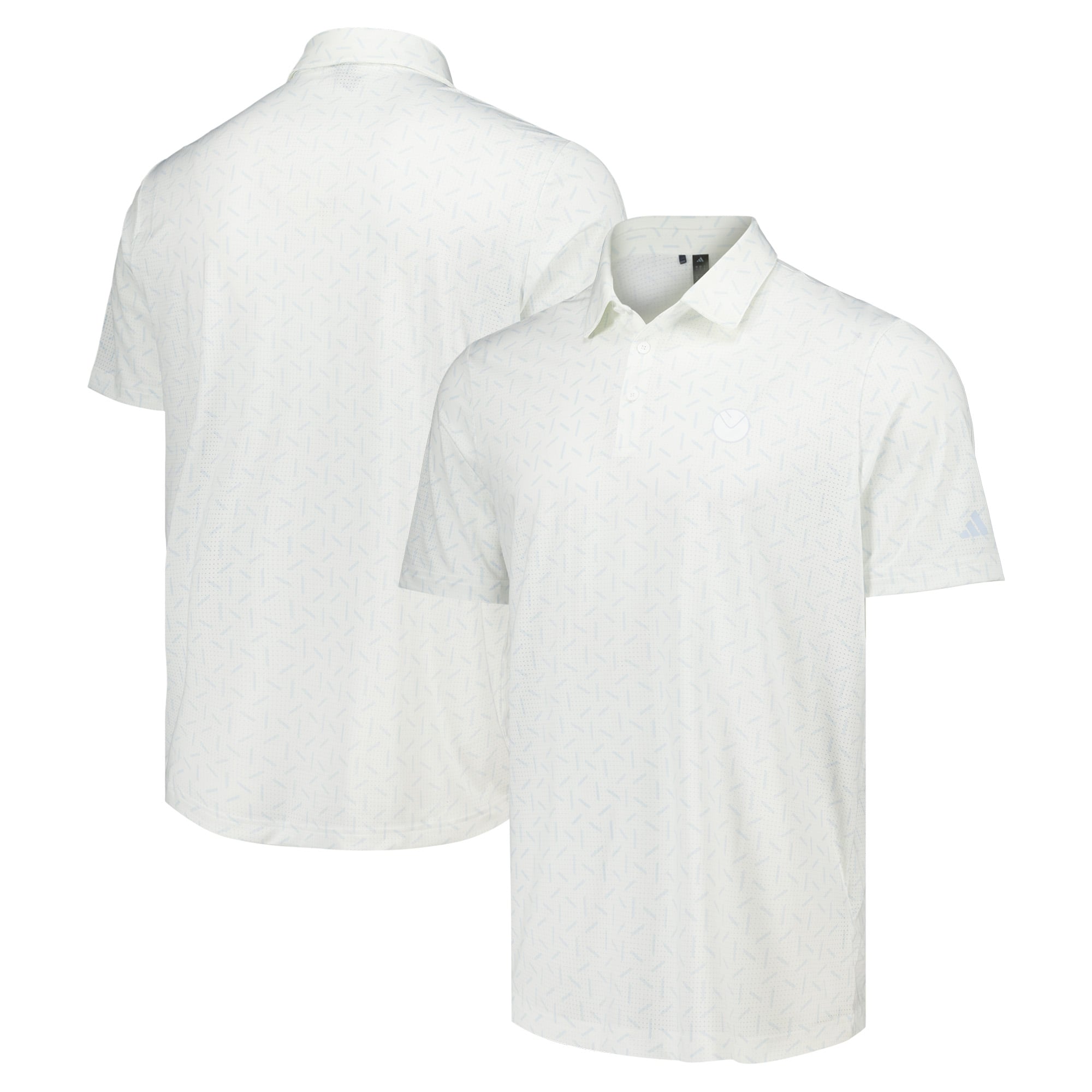 Leeds United adidas Golf Ultimate365 Mesh Print Climacool Polo - White