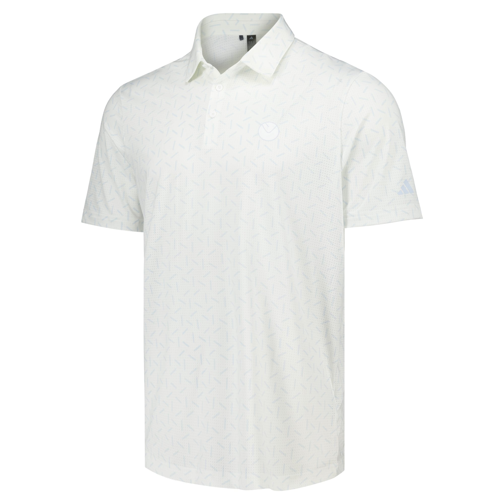 Leeds United adidas Golf Ultimate365 Mesh Print Climacool Polo - White, , rebel_hi-res