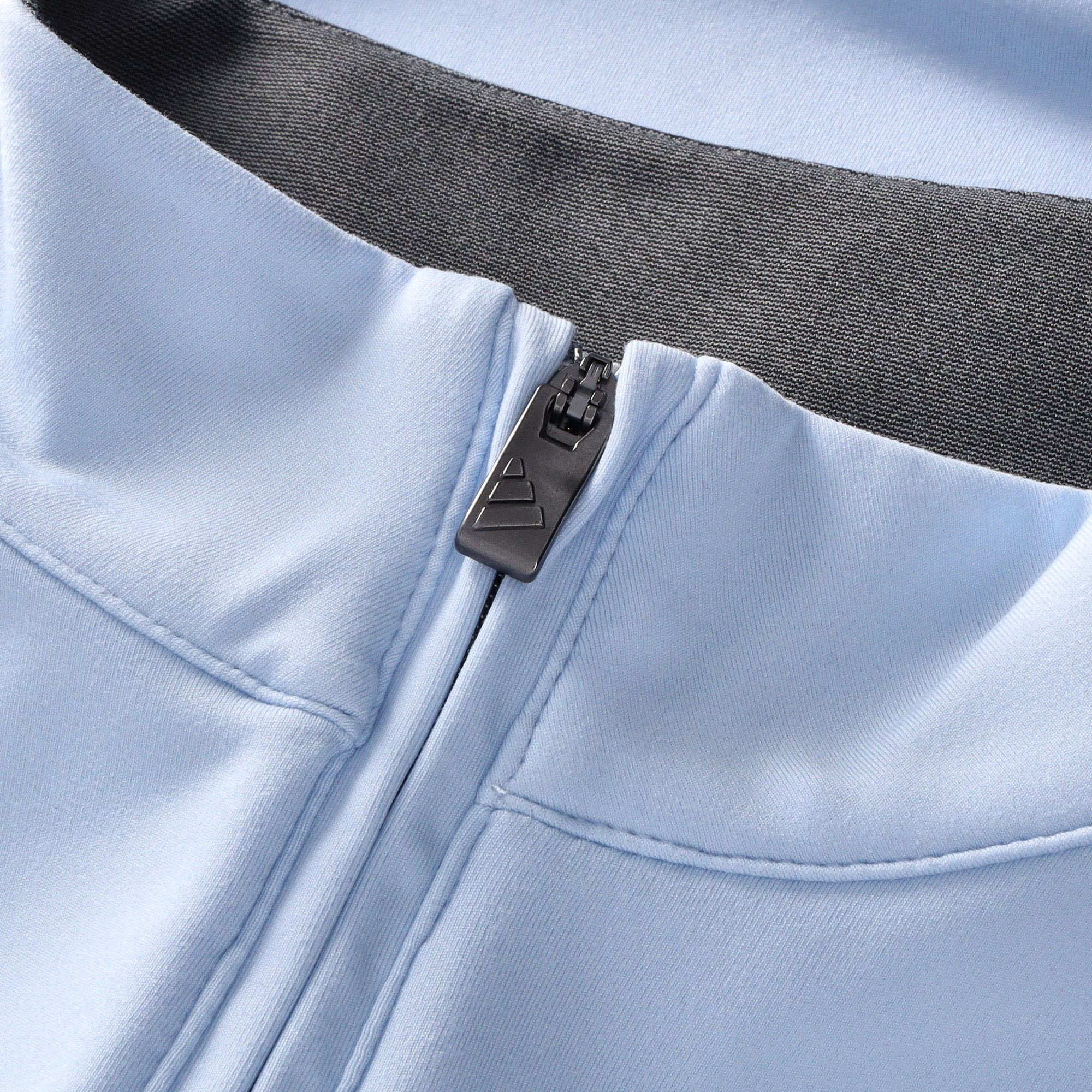 Leeds United adidas Golf Ultimate365 Classic Quarter-Zip - Light Blue, , rebel_hi-res