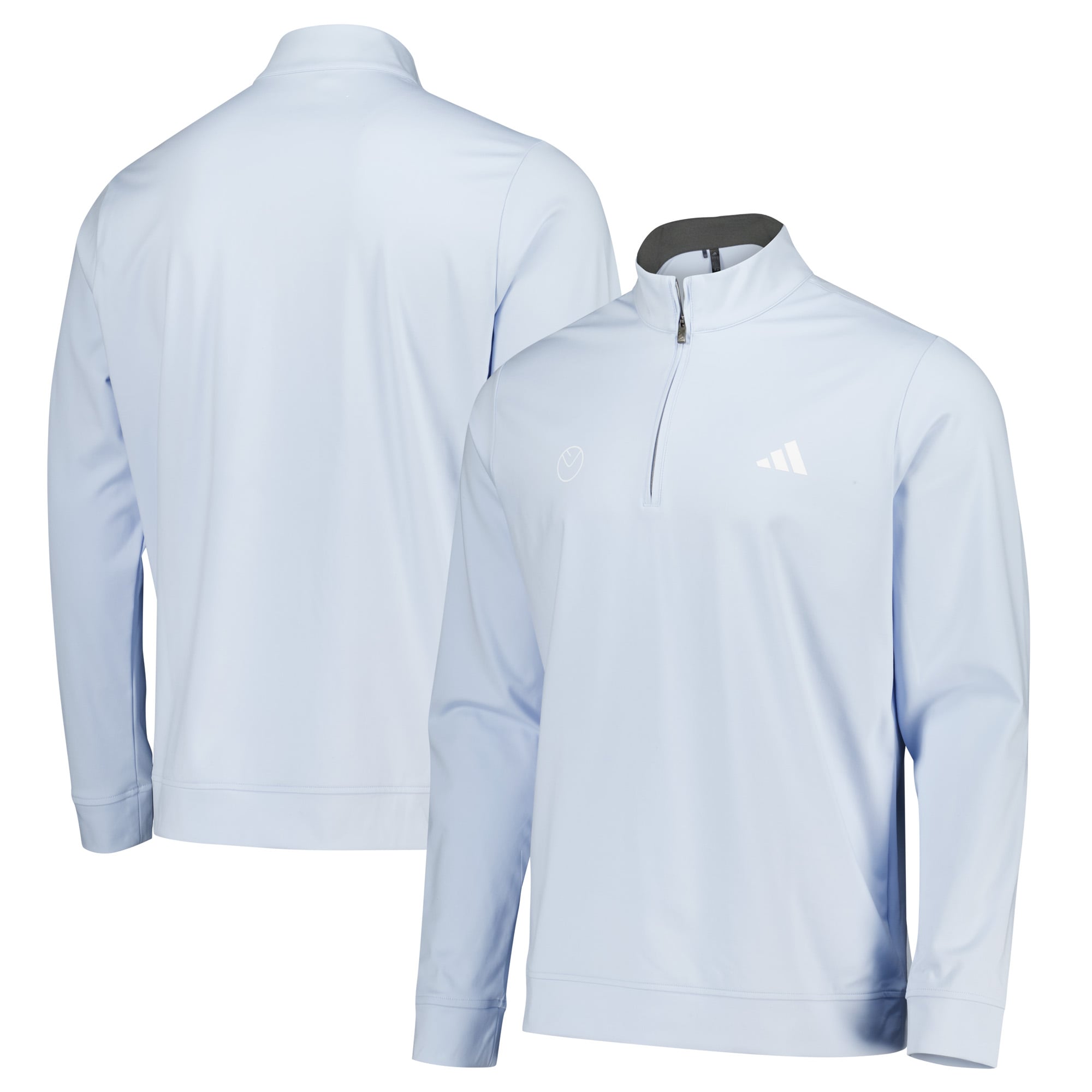 Leeds United adidas Golf Ultimate365 Classic Quarter-Zip - Light Blue