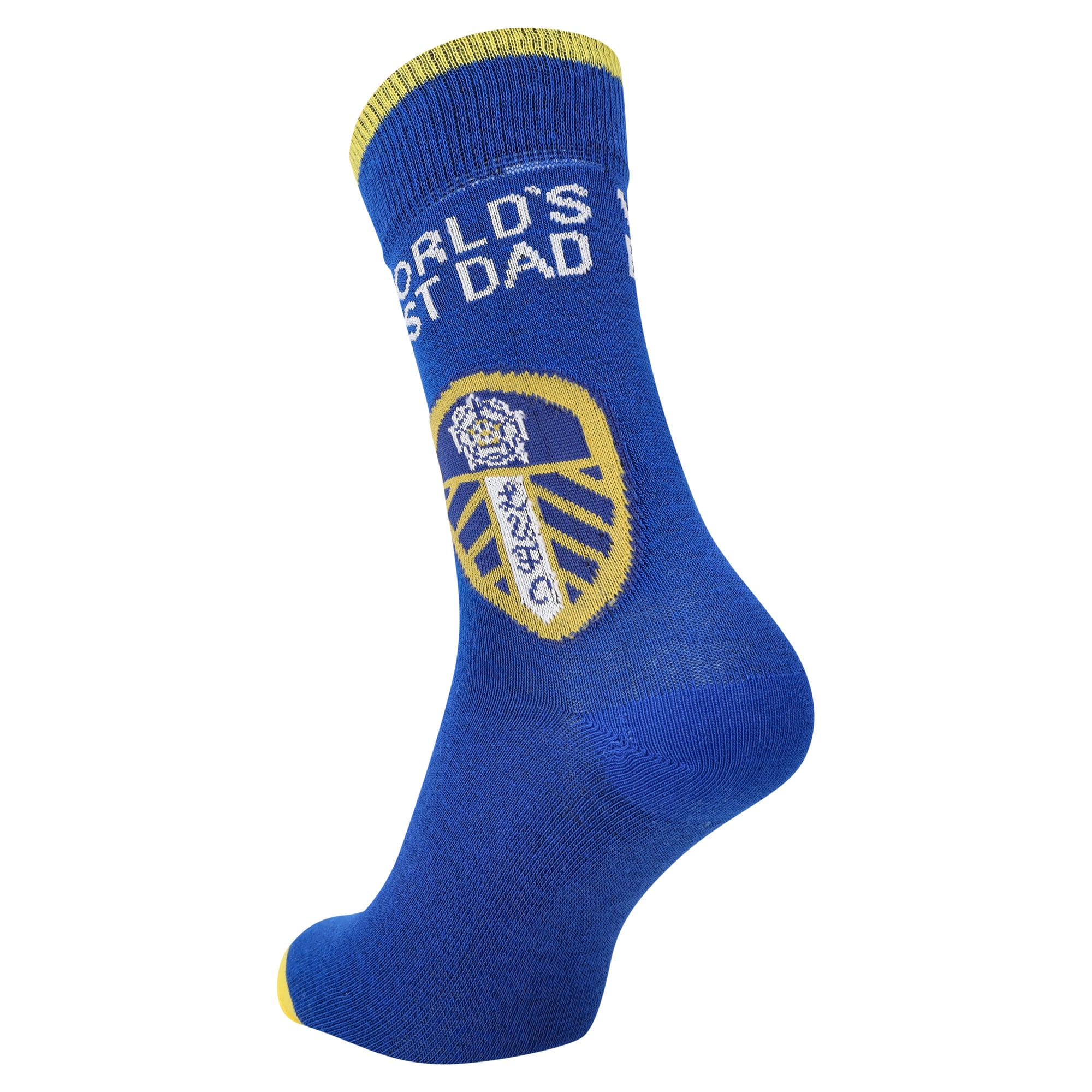 Leeds United Best Dad Socks - Blue - Adults, , rebel_hi-res