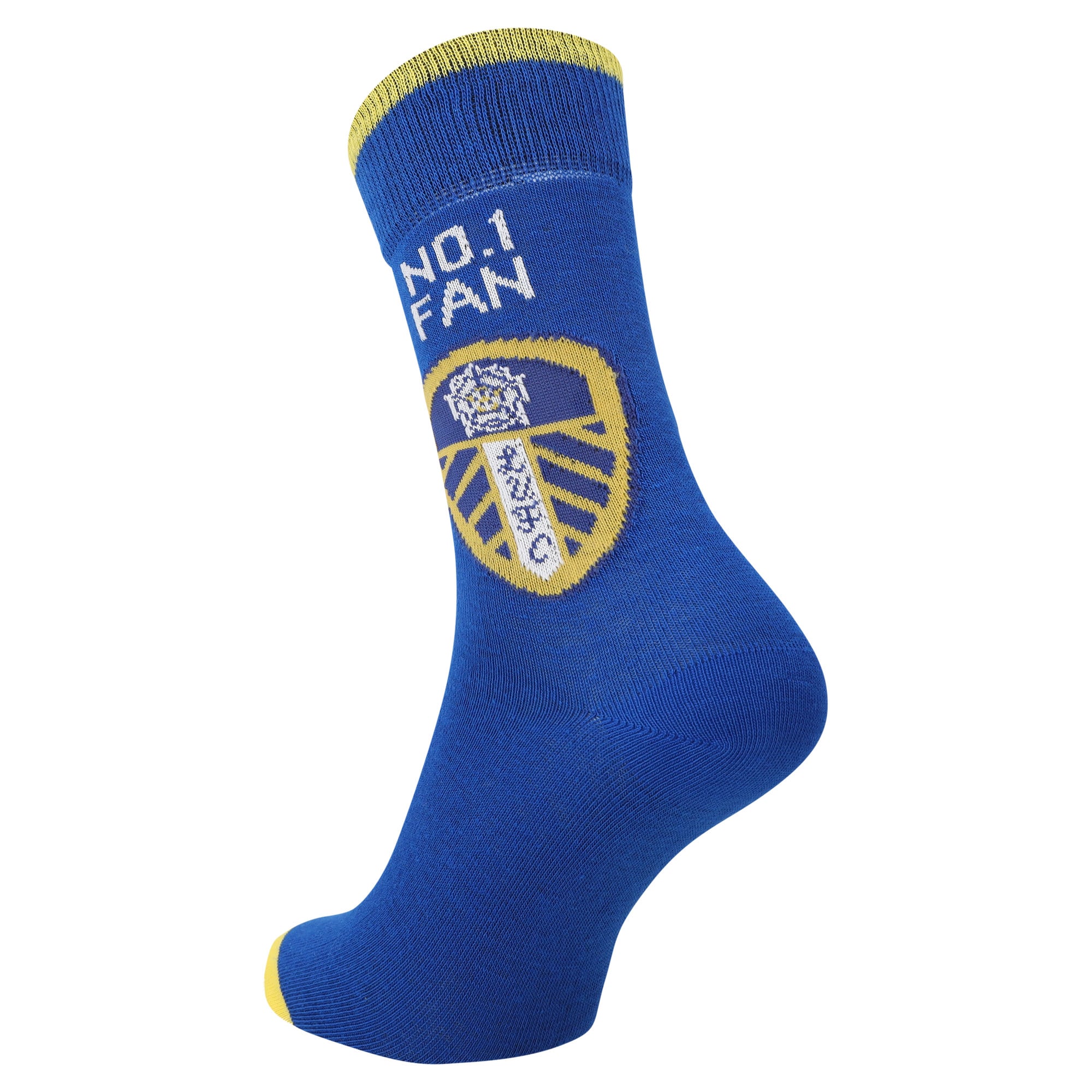 Leeds United No.1 Fan Socks - Blue - Adults, , rebel_hi-res