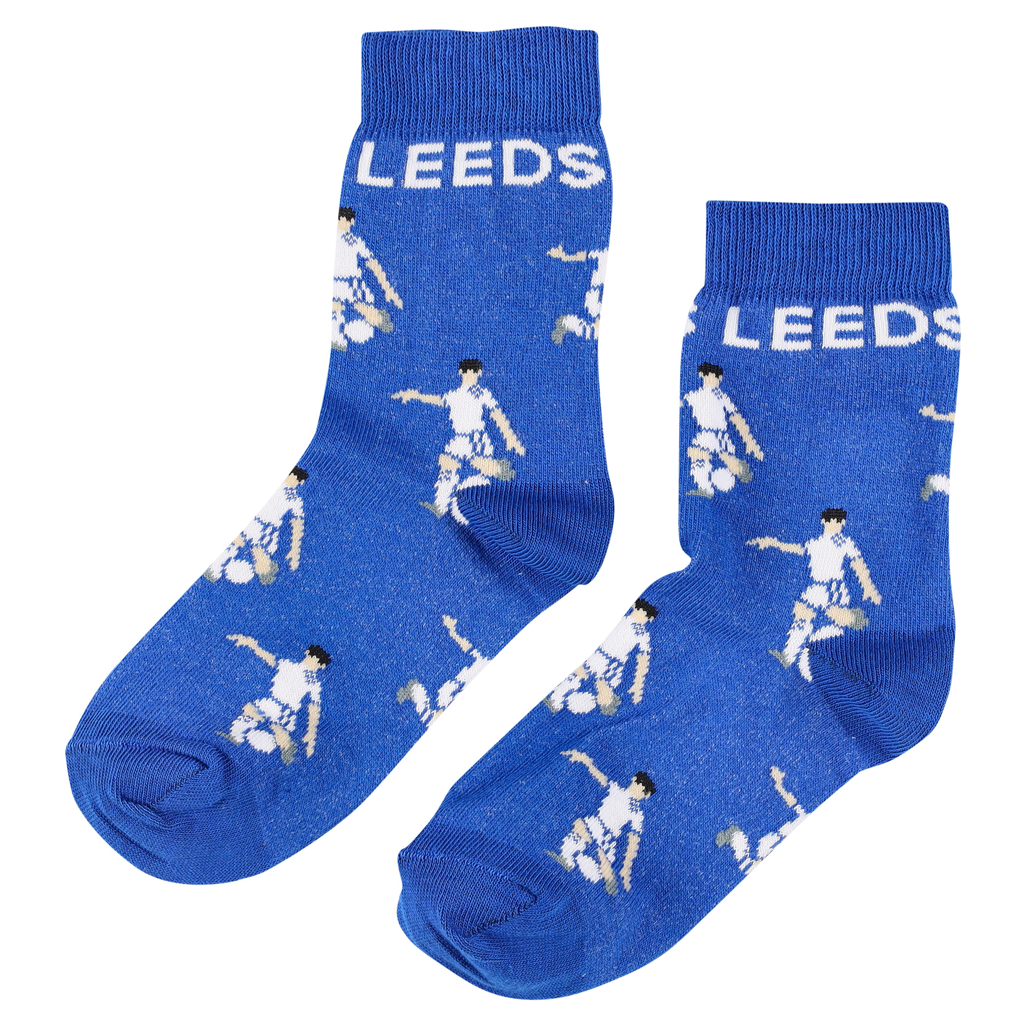 Leeds United 2 Pack Socks - Blue/Black - Kids, , rebel_hi-res