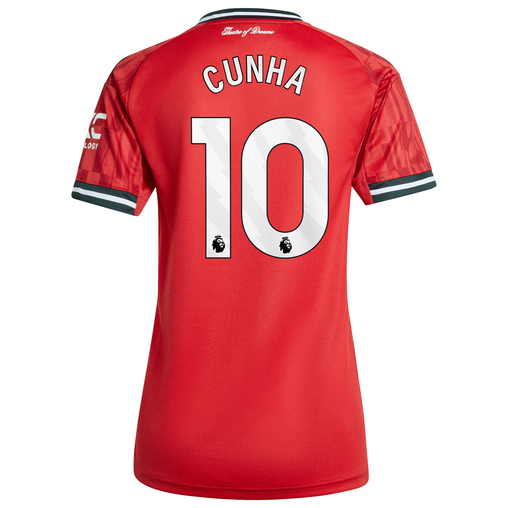 Manchester United adidas Home Shirt 2025-26 - Womens with Cunha 10 printing, , rebel_hi-res