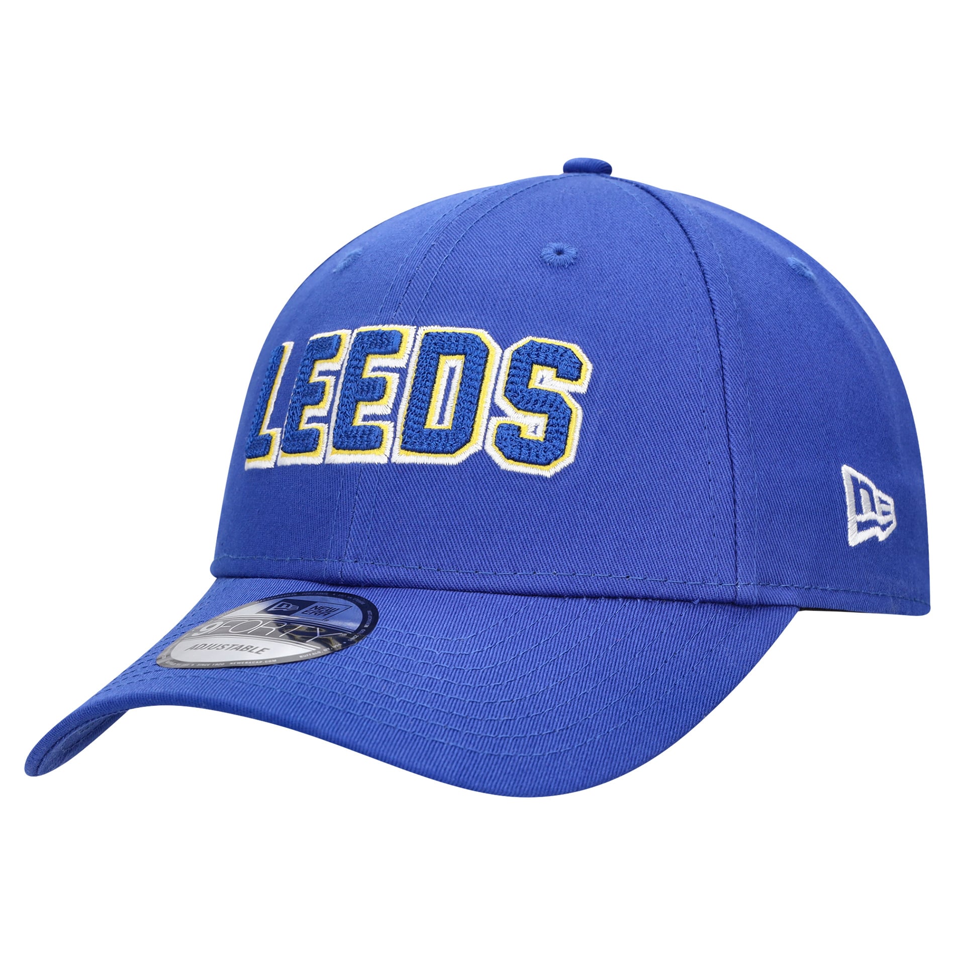 Leeds United New Era Chain Stitch 9FORTY - Blue - Unisex, , rebel_hi-res