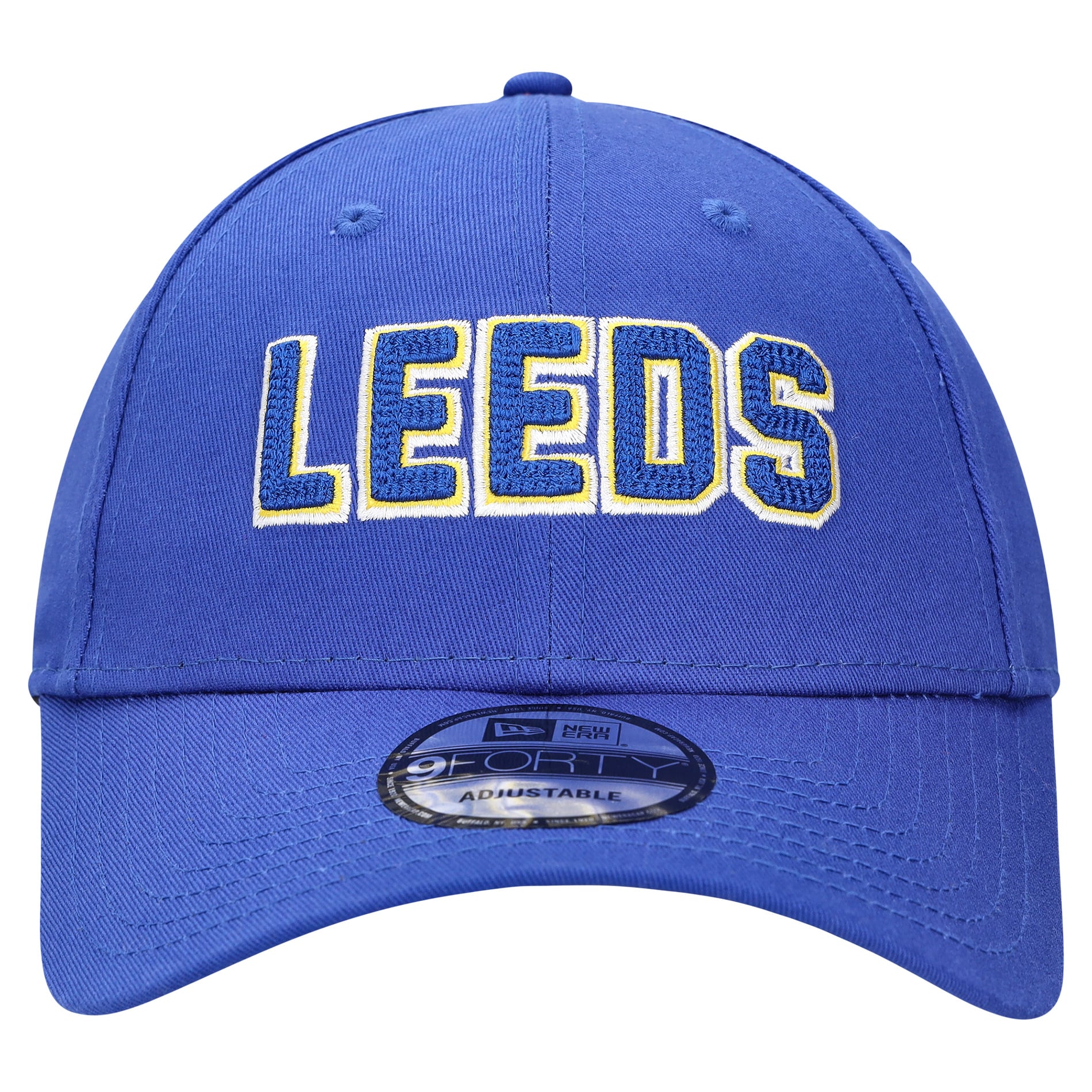 Leeds United New Era Chain Stitch 9FORTY - Blue - Unisex, , rebel_hi-res