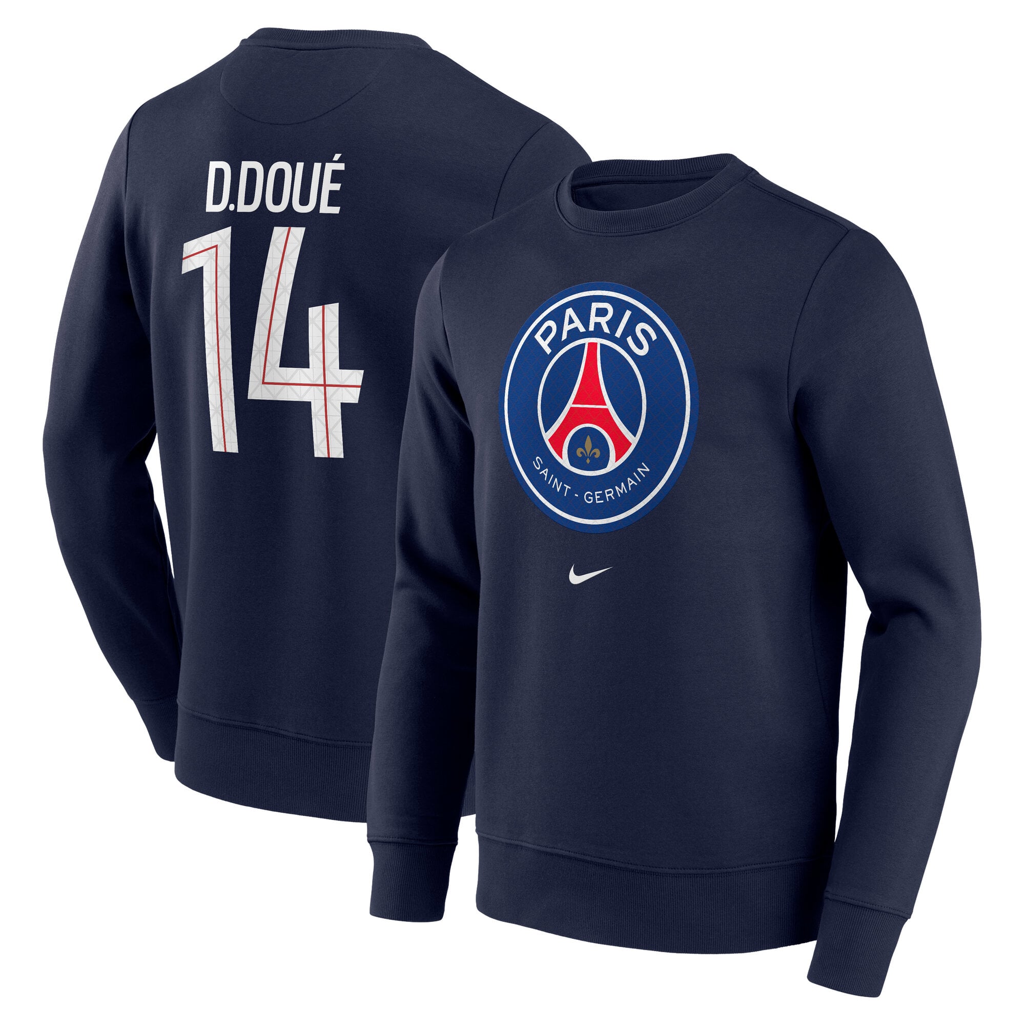 PSG Nike D.Dou&eacute; 14 Graphic Crew Sweatshirt - Navy - Mens, , rebel_hi-res