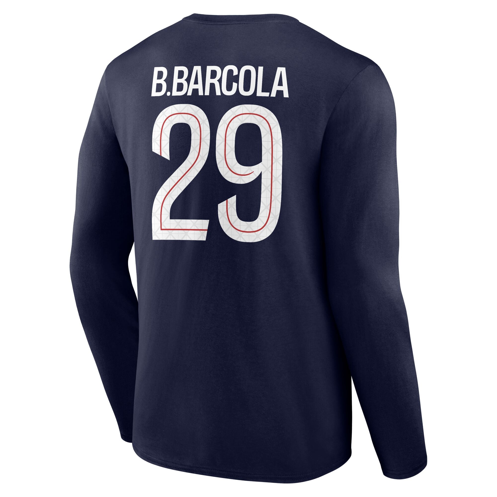 PSG Nike Barcola 29 Graphic Long Sleeve T-Shirt - Navy - Mens, , rebel_hi-res