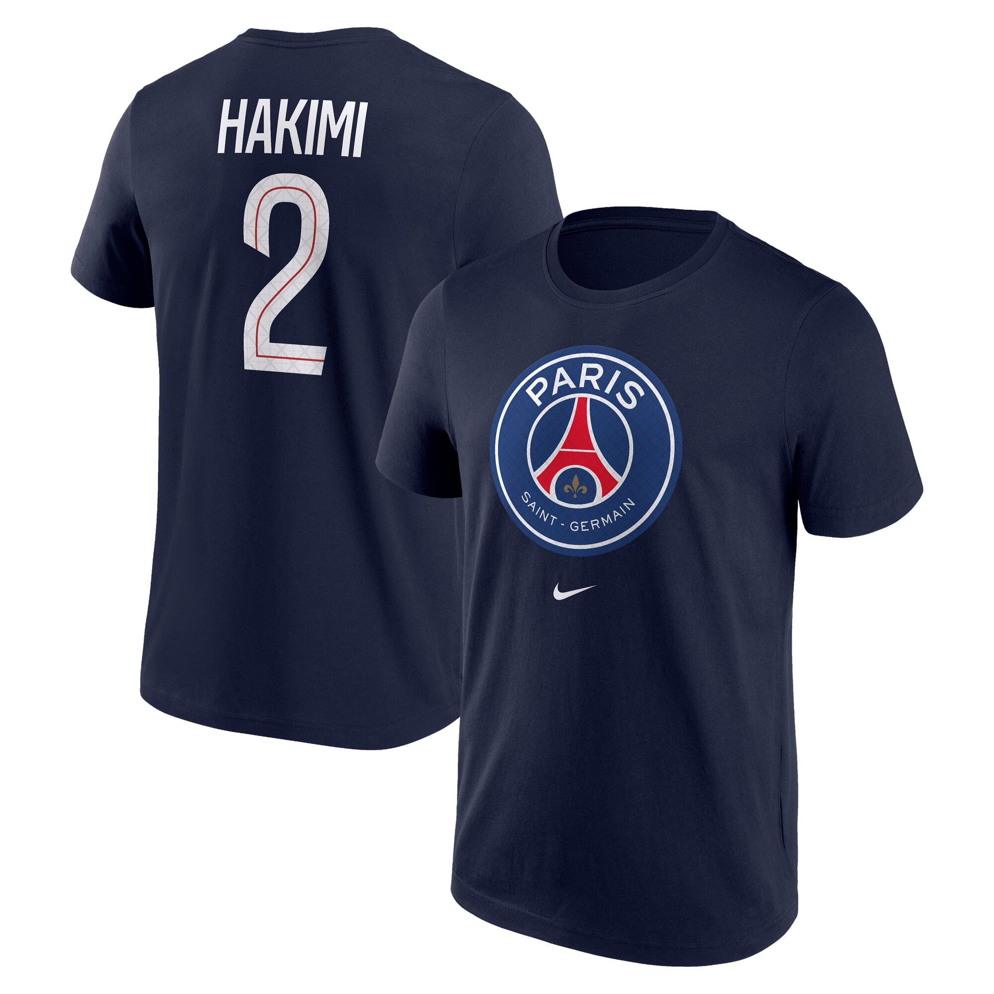 PSG Nike Hakimi 2 Graphic T-Shirt - Navy - Mens, , rebel_hi-res