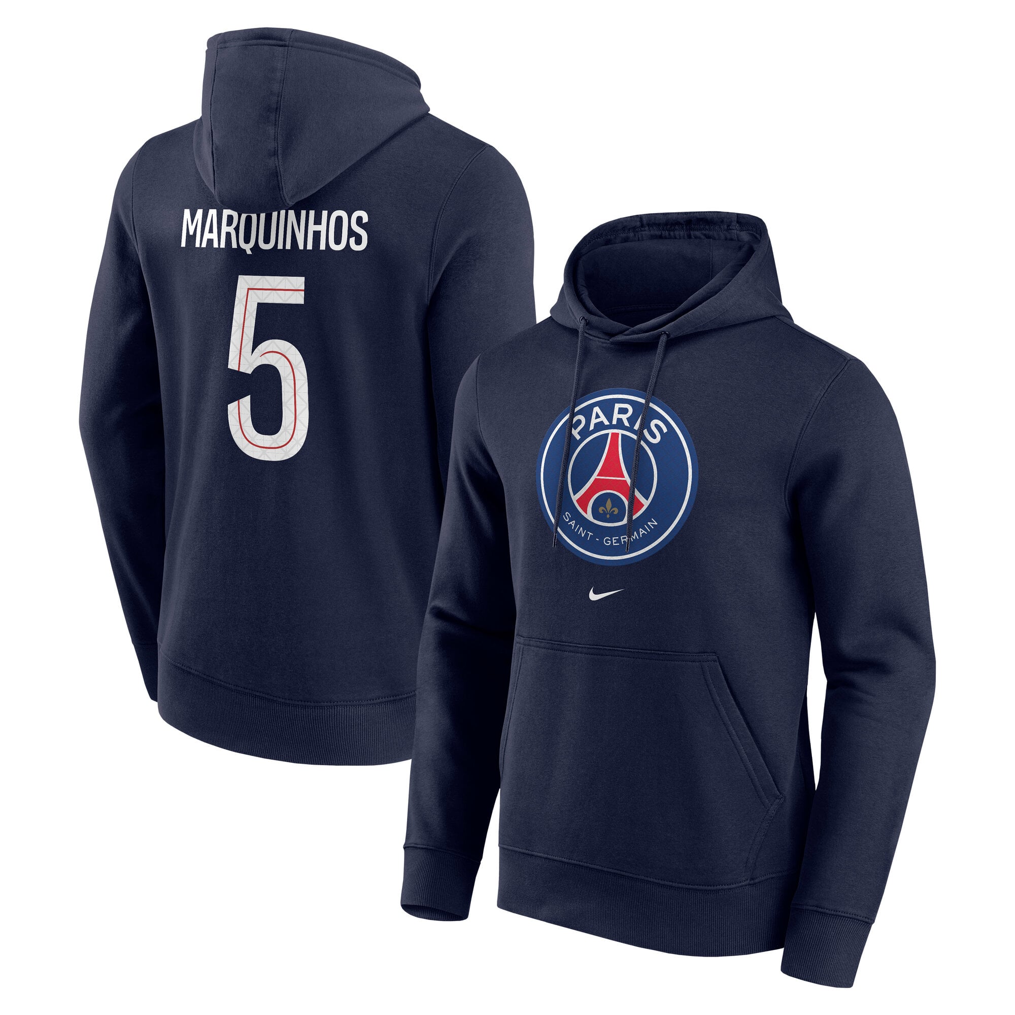 PSG Nike Marquinhos 5 Graphic Hoodie - Navy - Mens, , rebel_hi-res