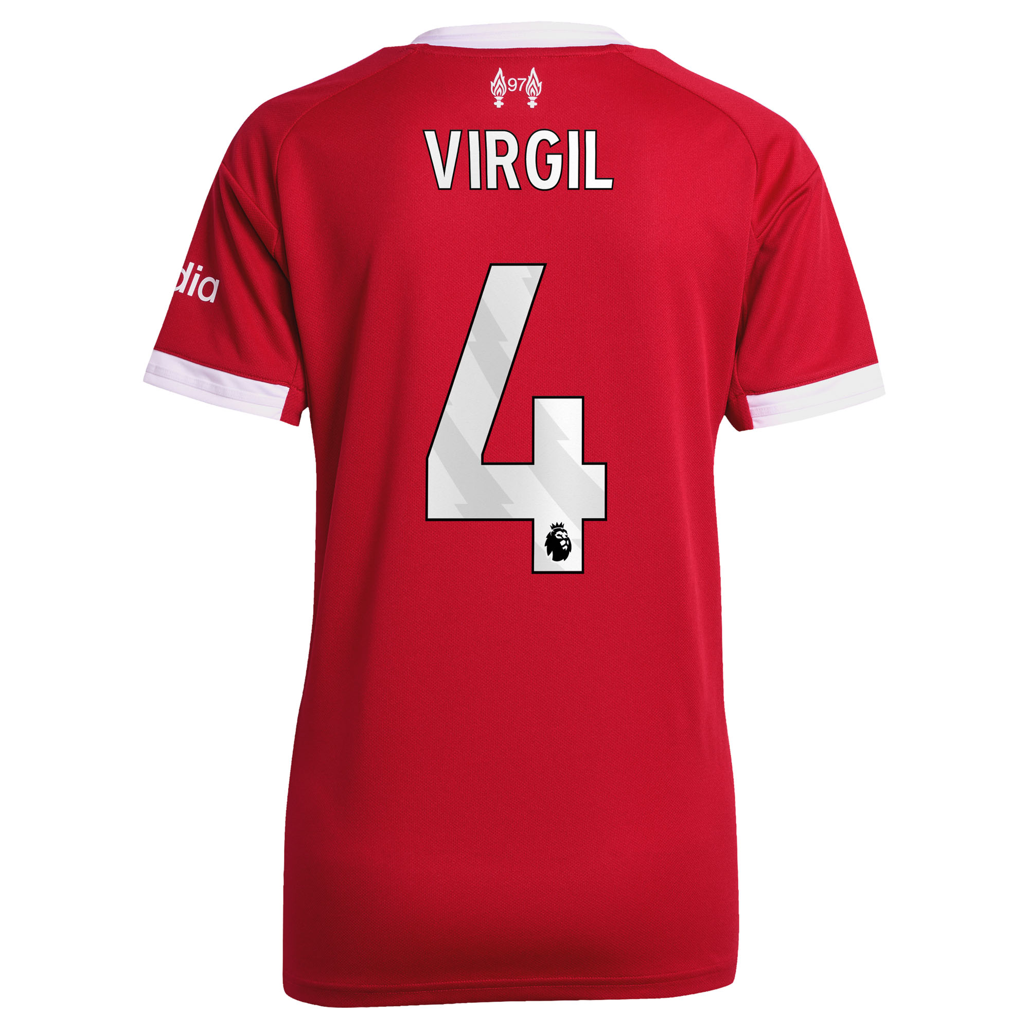 Liverpool adidas Home Shirt 2025-26 - Womens with Virgil 4 printing, , rebel_hi-res