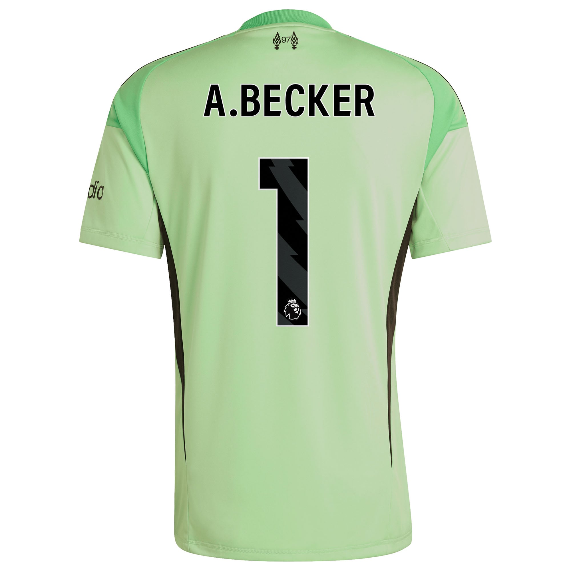 Liverpool adidas Home Goalkeeper Shirt 2025-26 - Long sleeve with A.Becker 1 printing, , rebel_hi-res