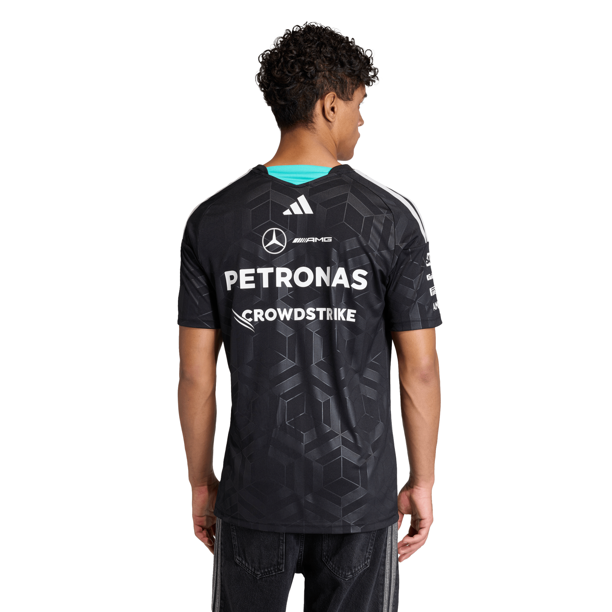 Mercedes AMG Petronas adidas F1 2026 Team Driver T-Shirt - Black, , rebel_hi-res