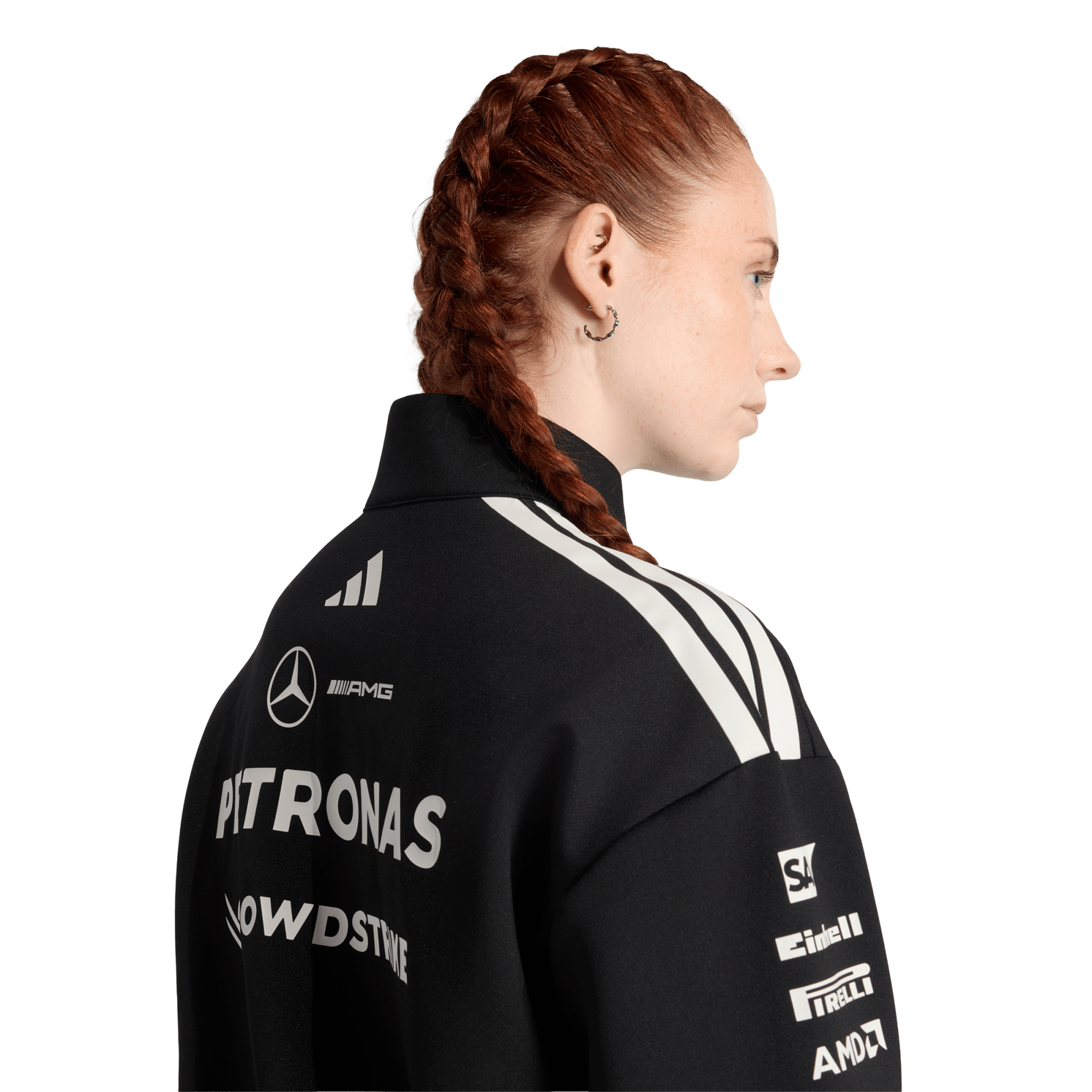 Mercedes AMG Petronas adidas F1 2026 Team 1/4 Zip - Black - Womens, , rebel_hi-res
