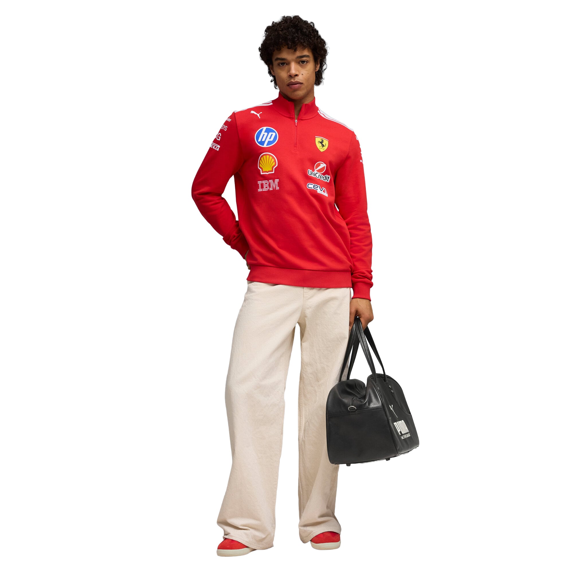 Scuderia Ferrari 2026 Team T7 1/2 Zip Sweat, , rebel_hi-res