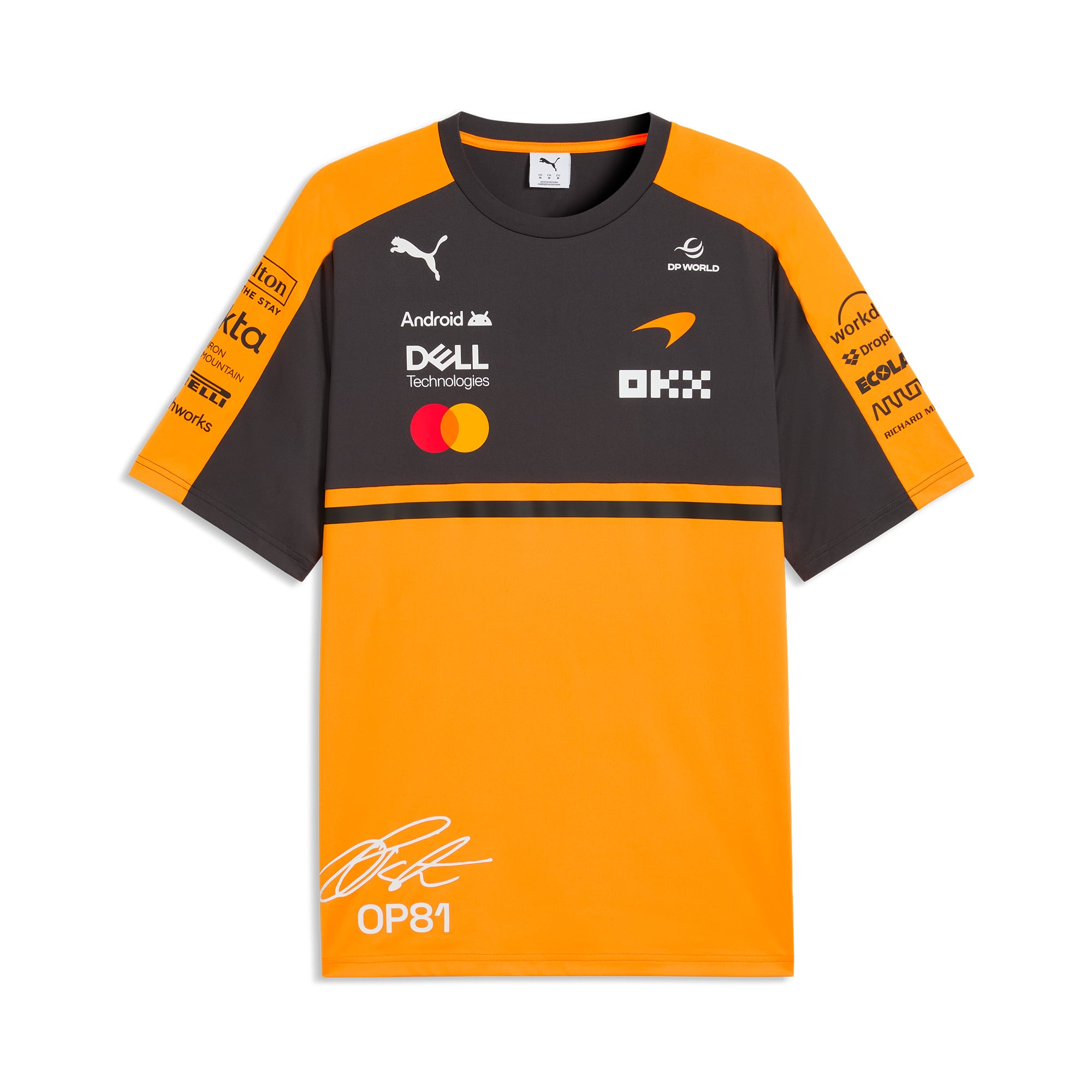 McLaren 2026  Team Oscar Piastri Driver Set Up T-Shirt - Papaya, , rebel_hi-res