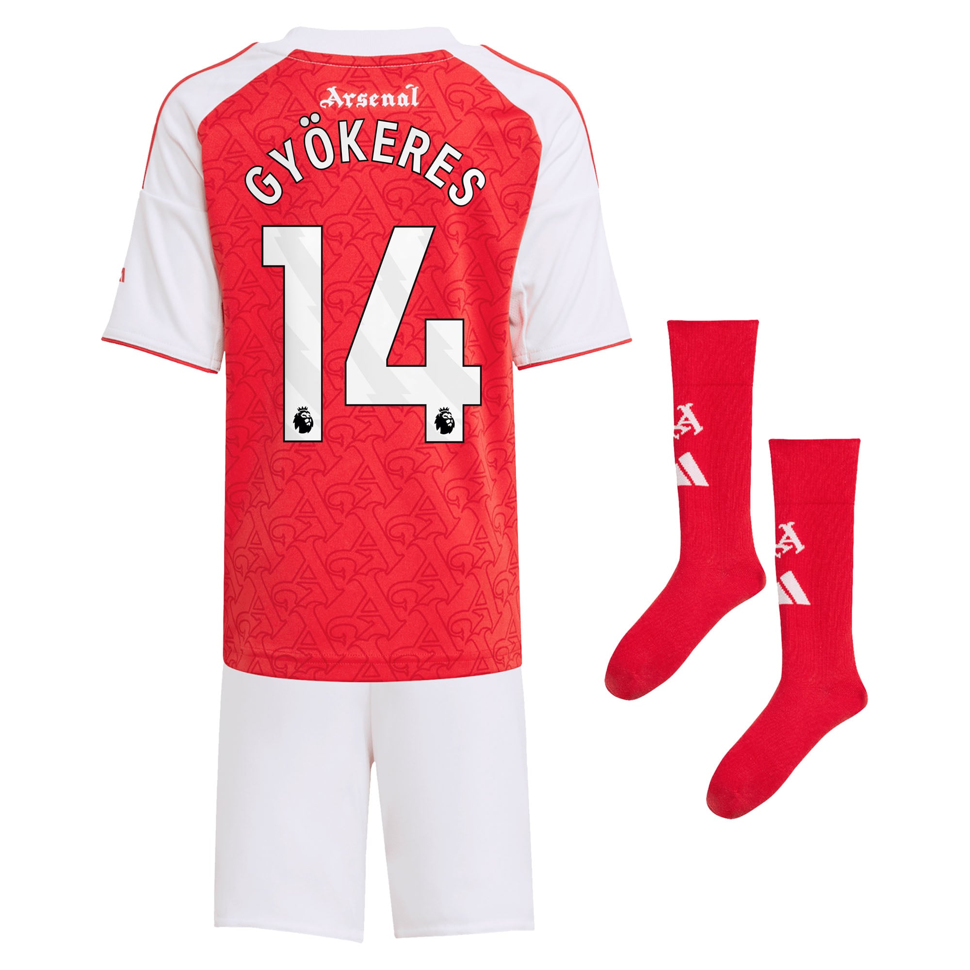 Arsenal adidas Home Minikit 2025-26 with Gy&ouml;keres 14 printing, , rebel_hi-res