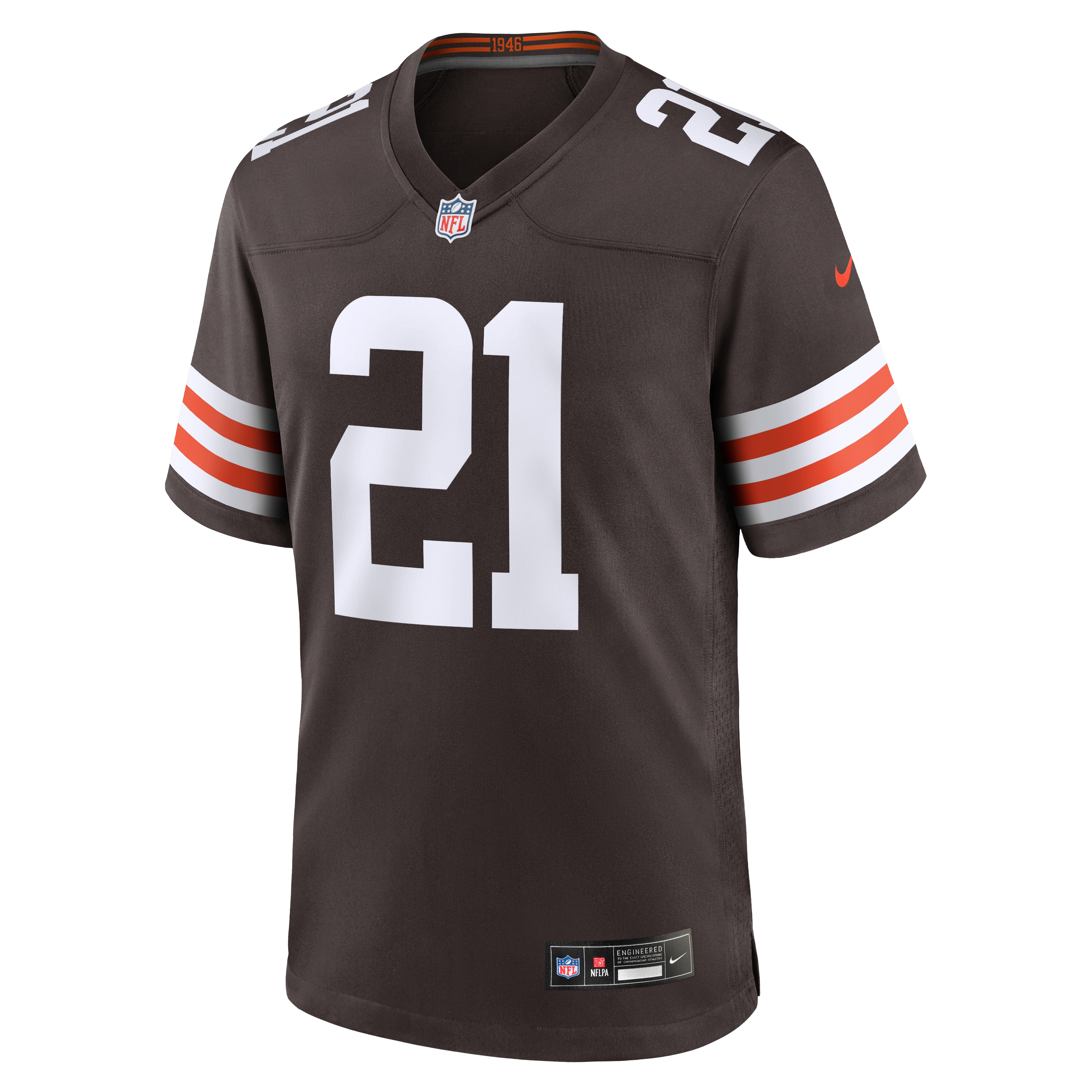 Cleveland Browns Nike Game Home Jersey - Brown - Denzel Ward - Mens, , rebel_hi-res